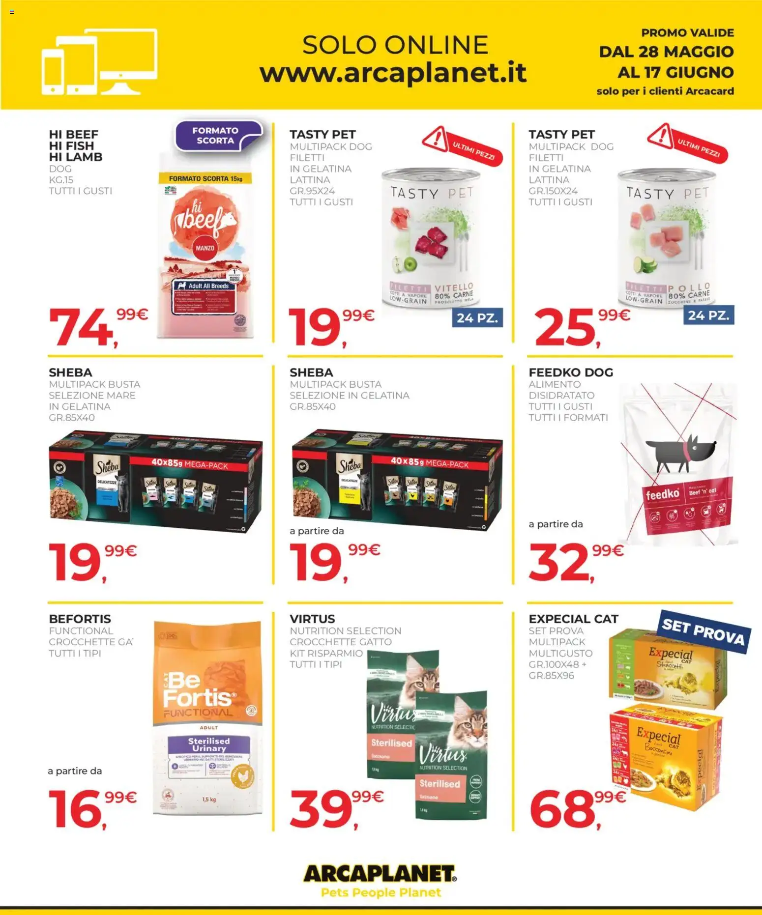 Volantino Arcaplanet del 28.05.2026 | Pagina: 36 | Prodotti: Pollo, Manzo, Prosciutto, Zucchine