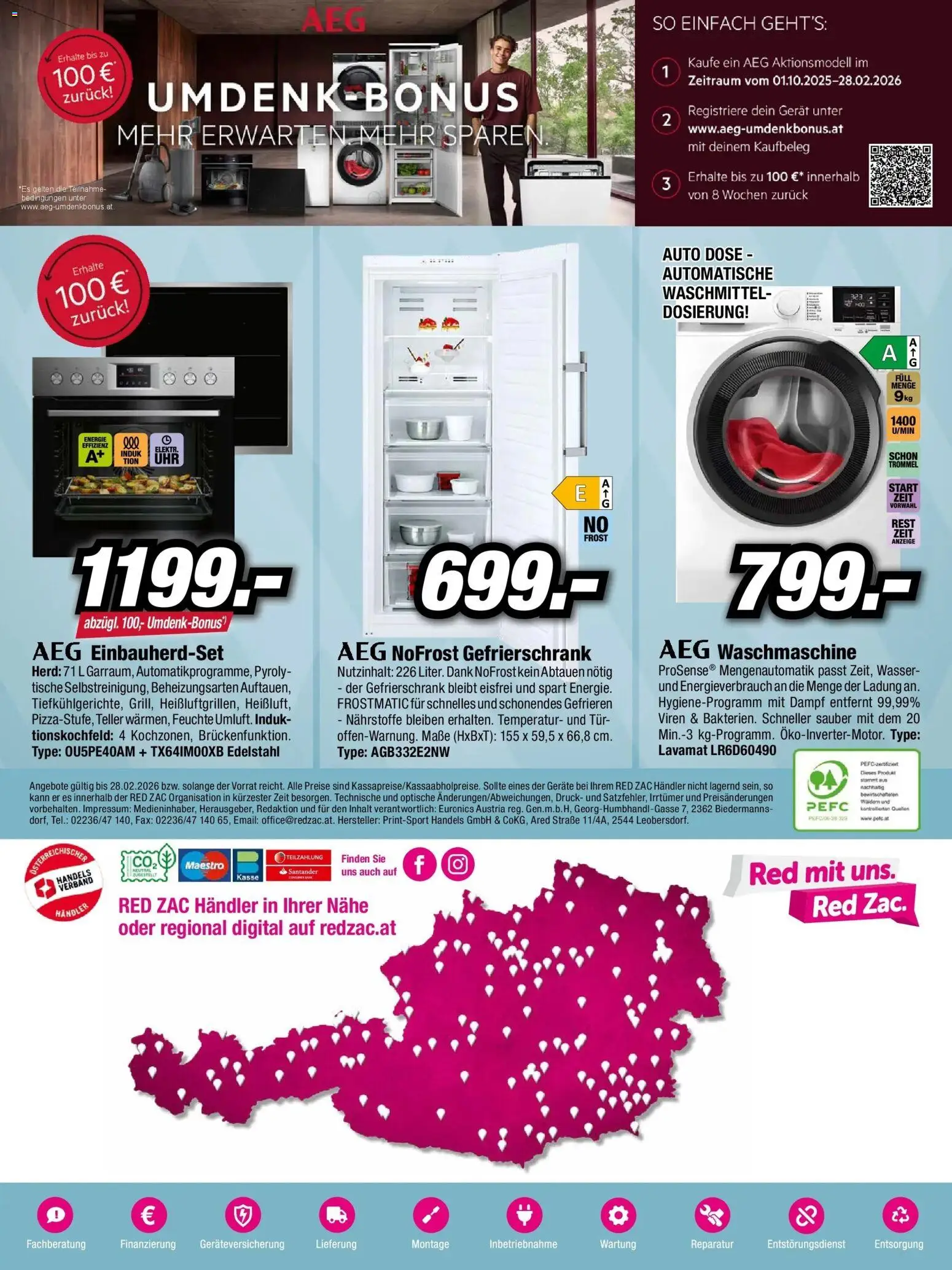 RED ZAC Besser Trocken Als Nass - Kufstein gültig ab 20.10.2025 | Seite: 8 | Produkte: Wasser, Gefrierschrank, Waschmaschine, Waschmittel