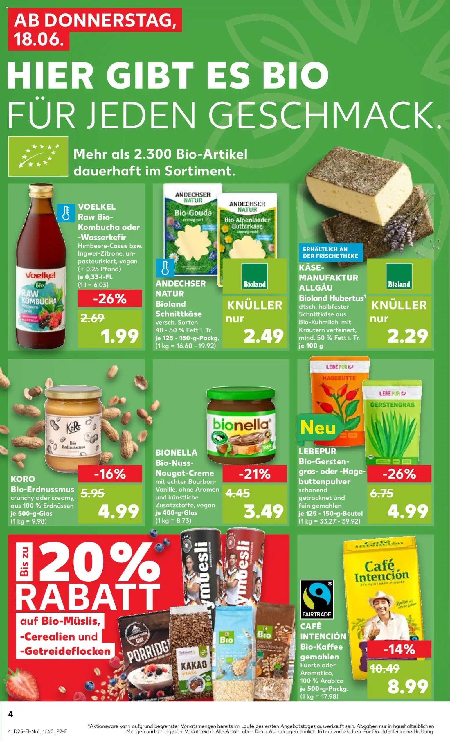 Kaufland Prospekt Berlin – gültig ab 18.06.2026 | Seite: 4 | Produkte: Butter, Käse, Bourbon