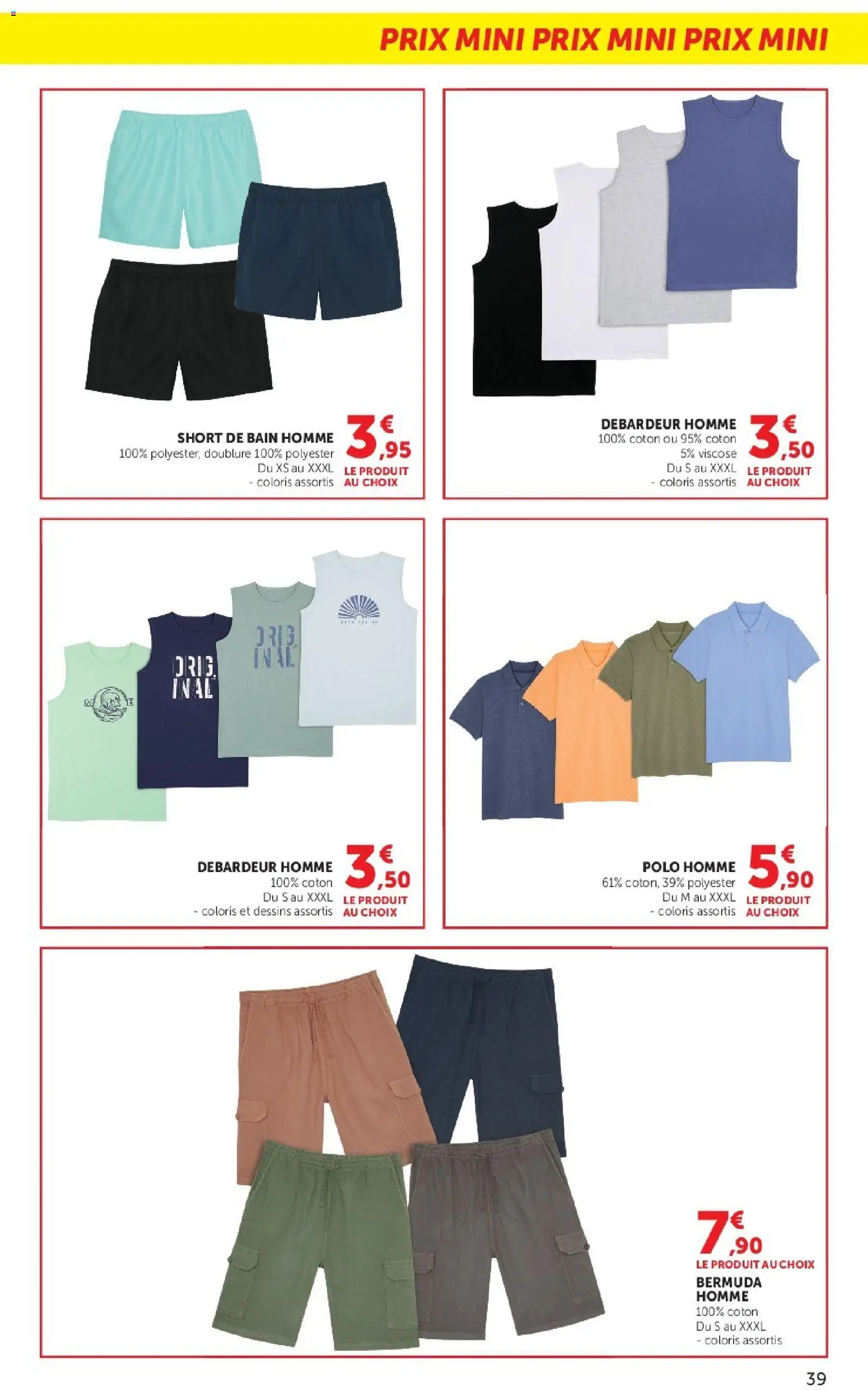 {H1} | Page: 39 | Produits: Bermuda, Polo, Coton, Débardeur