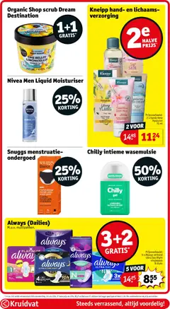 Snuggs menstruatie-ondergoed, Herbruikbaar menstruatie-ondergoed Culotte menstruelle réutilisable ZWARE ABSORPTIE HAUTE ABSORPTION - Voorbeeld van een folder van Kruidvat, geldig van 09.06.2026 | Pagina: 33 | Producten: Ondergoed, Pads, Handcrème, Kan