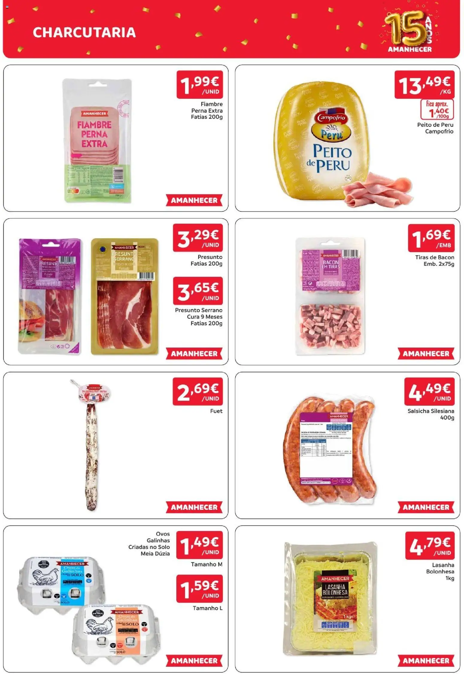 Amanhecer folheto │ válido de 22/10/2026 | Página: 8 | Produtos: Bacon, Peru, Salsicha, Presunto