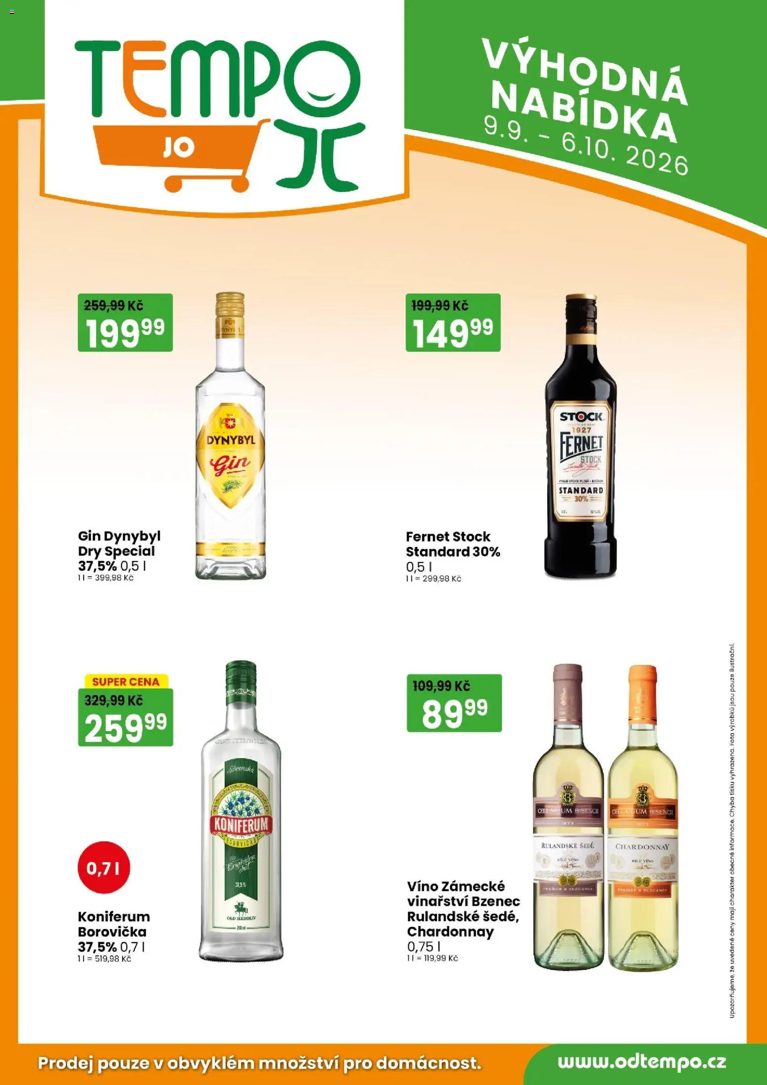 Tempo leták - JO od 09.09.2026 | Strana: 7 | Produkty: Fernet Stock, Víno, Gin, Gin Dynybyl