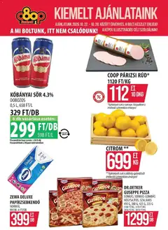 COOP Szolnok akciós újság Szolnok - amely érvényes a következő dátumtól: 2026.10.22.