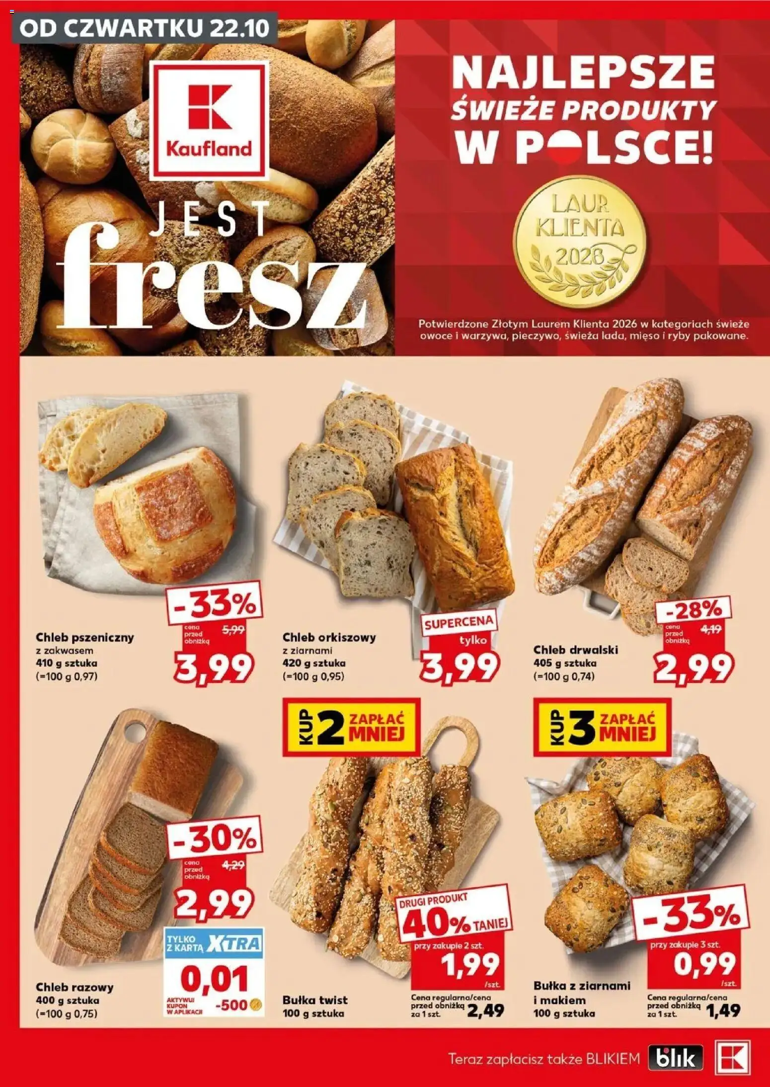 Kaufland gazetka - Mocny start od 26.10.2026 - od jutra PDF | Strona: 14 | Produkty: Bułka z ziarnami, Mięso, Chleb razowy, Bułka
