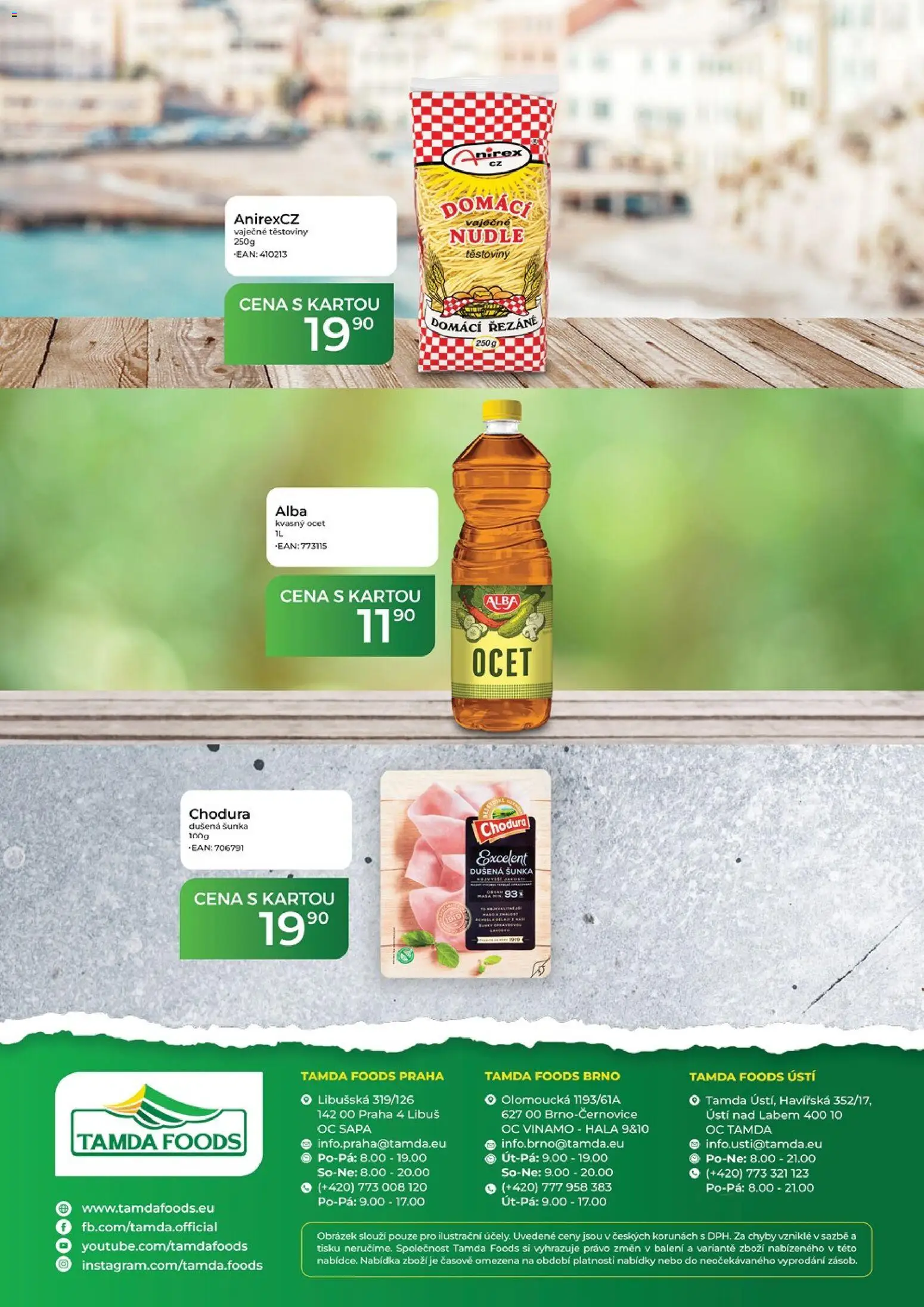 Tamda Foods leták od 22.07.2026 | Strana: 60 | Produkty: Šunka, Ocet, Těstoviny, Nudle