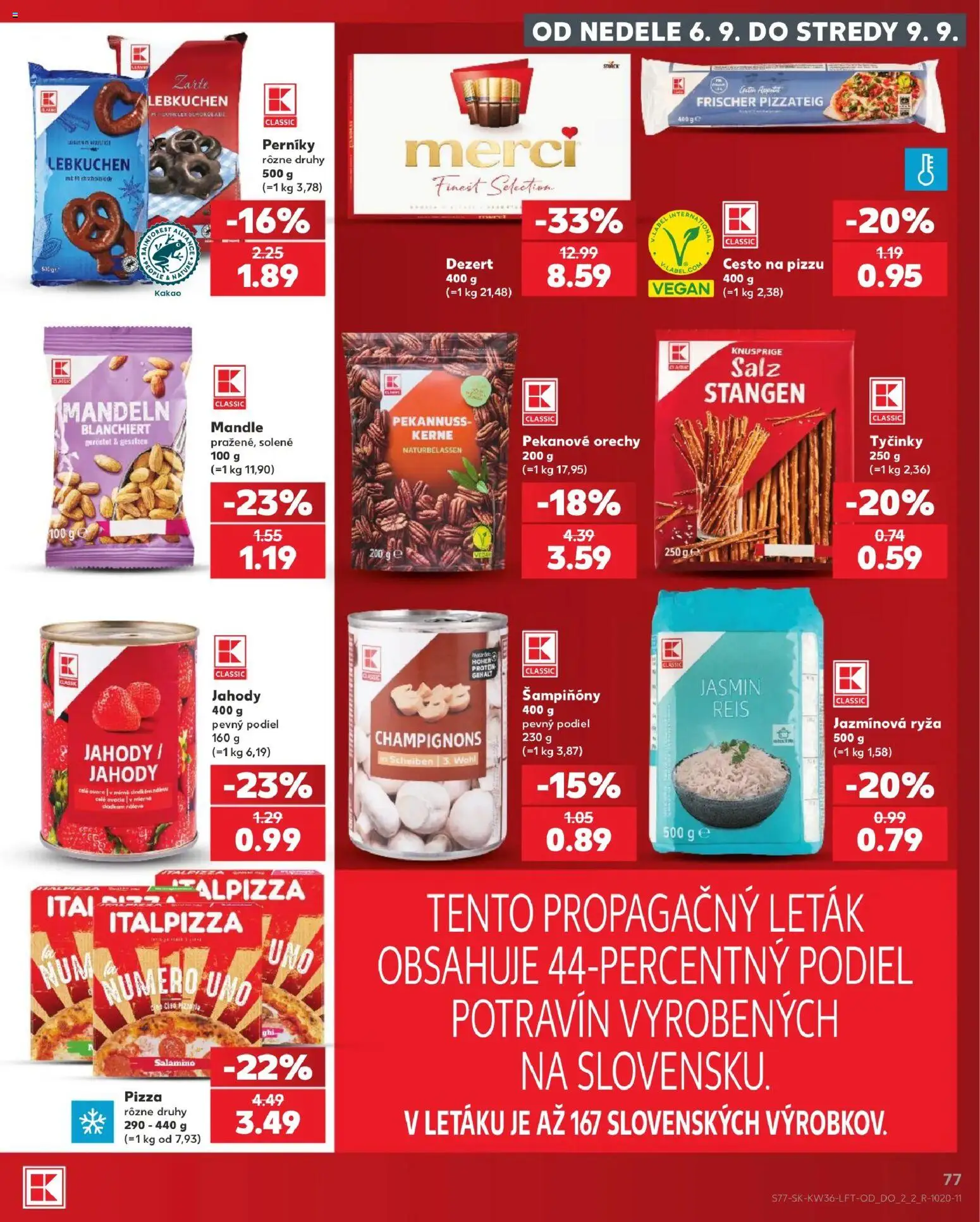 Nové Kaufland akcie – leták je platný od 03.09.2026 | Strana: 77 | Produkty: Ryža, Jazmínová ryža, Jahody, Dezert