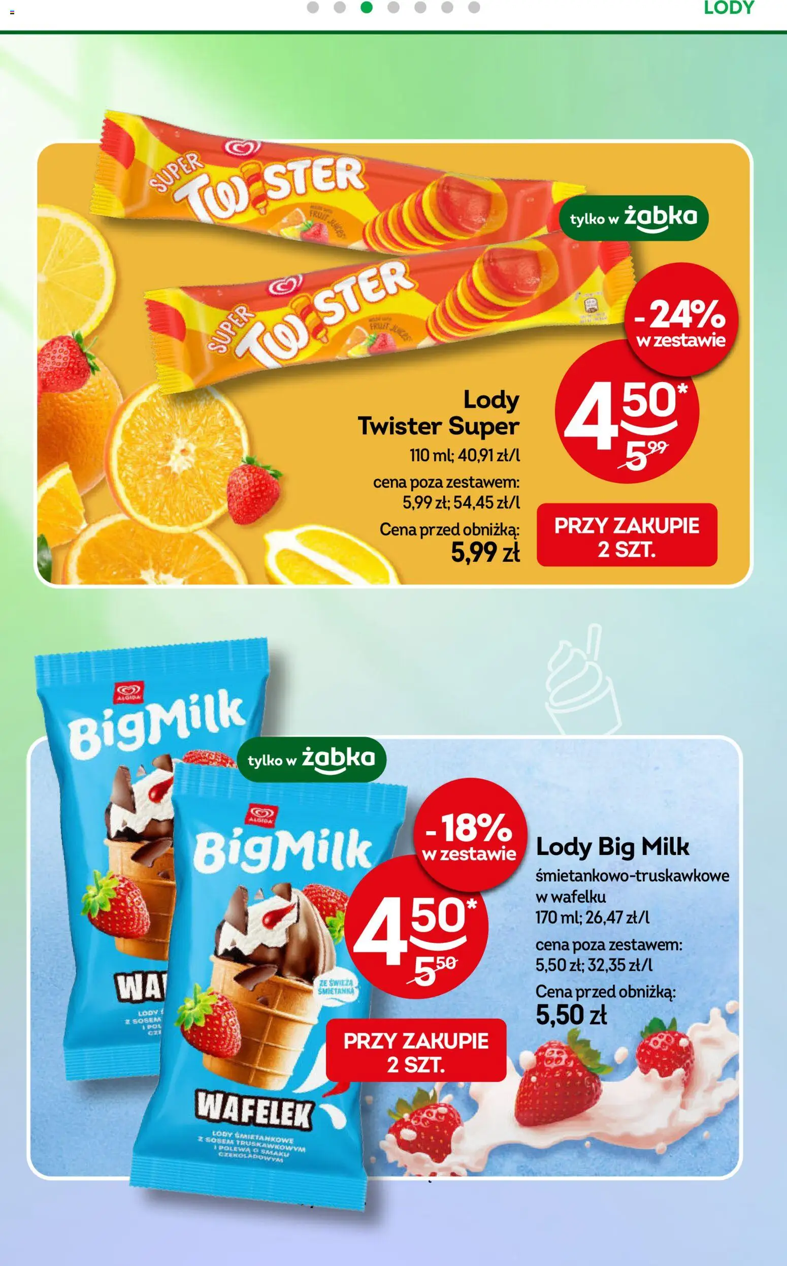 Żabka gazetka od 03.06.2026 | Strona: 62 | Produkty: Mango, Ciastka, Lody