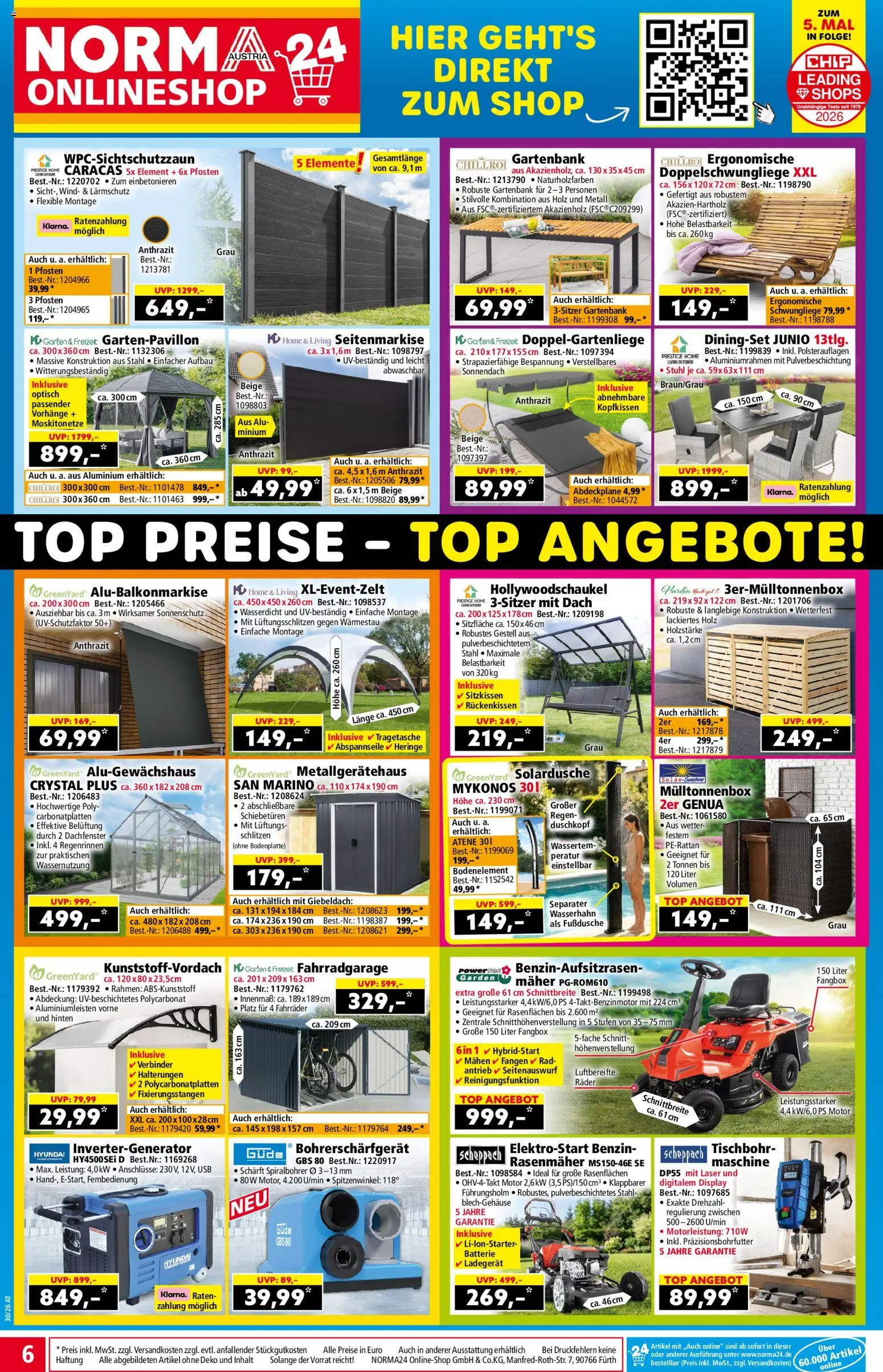 Norma Flugblatt gültig ab 20.07.2026 | Seite: 6 | Produkte: Verbinder, USB, Rasenmäher, Batterie