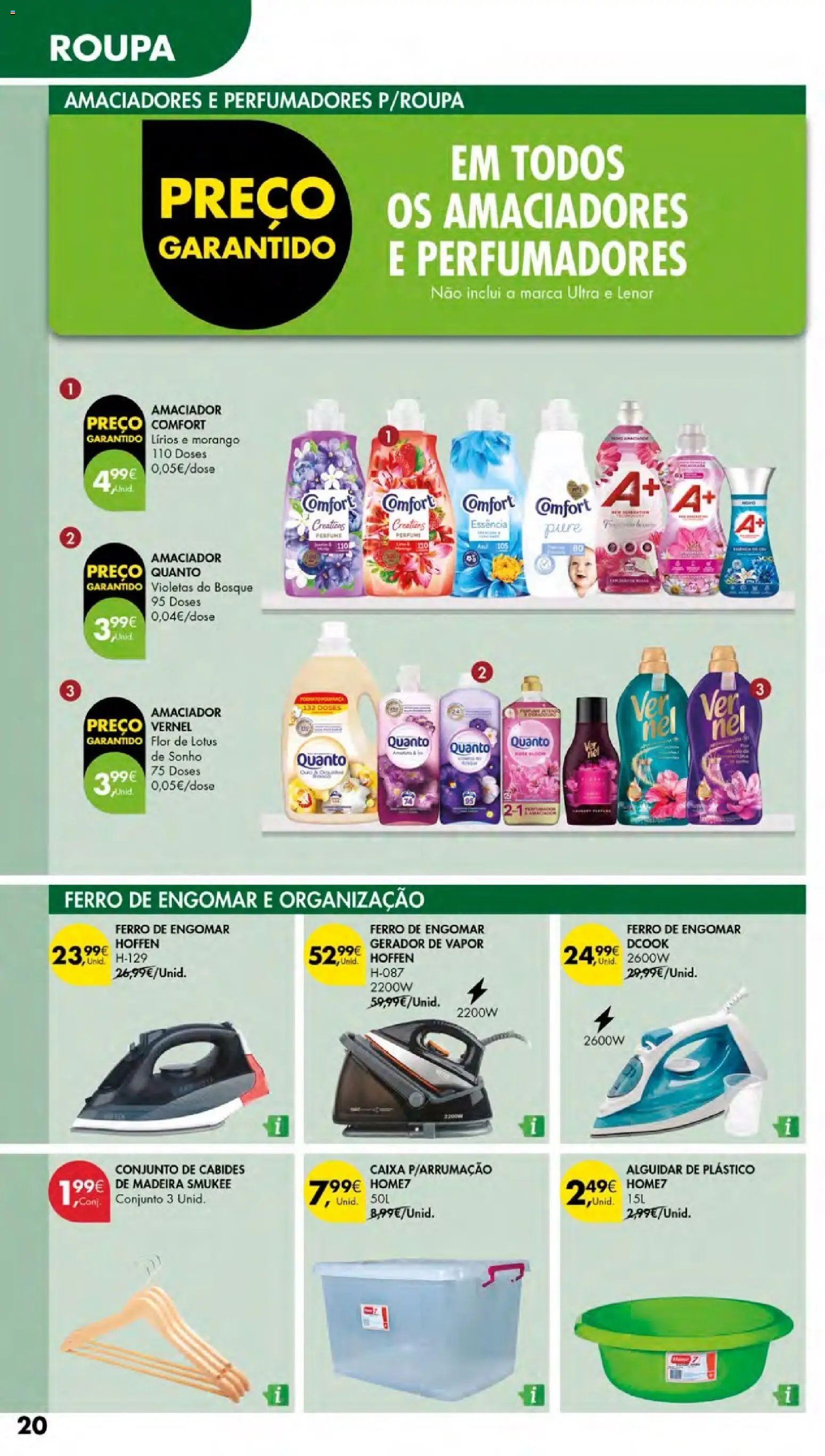 Pingo Doce Cuidados Pessoais e para o Lar │ válido de 24/09/2026 | Página: 20 | Produtos: Ferro, Perfume, Cabides, Caixa
