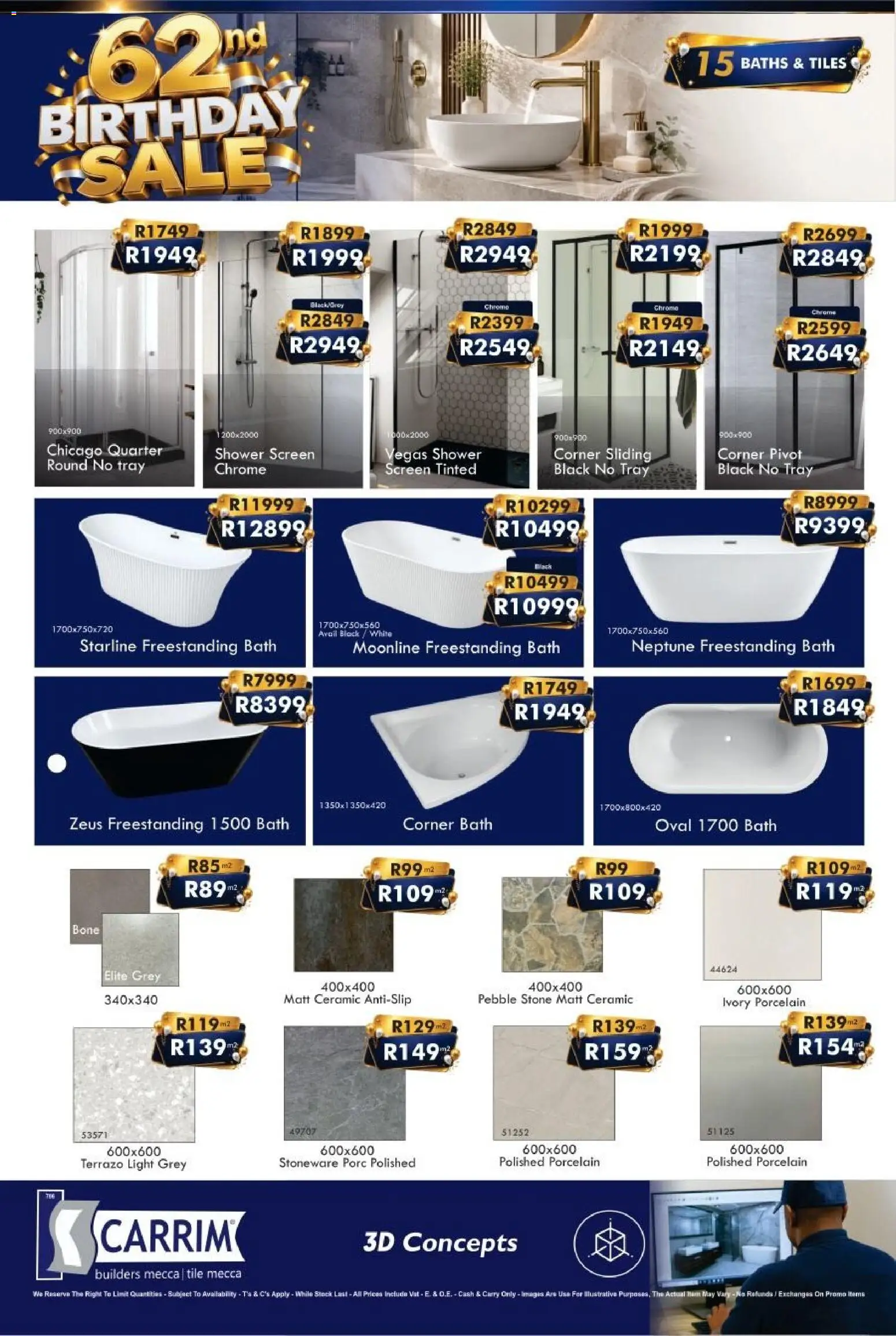 New K. Carrim catalogue – valid from 25/09/2026 | Page: 15 | Products: Tray, Bath, Shower, Stock