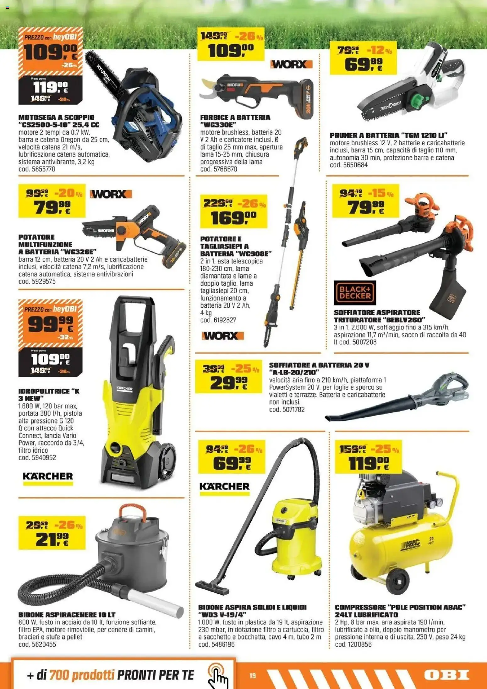 Nuovo OBI volantino attuale dal 15/10/2026 > offerte anteprima 🛍️ | Pagina: 19 | Prodotti: Pellet, Compressore, Taglio, Tubo