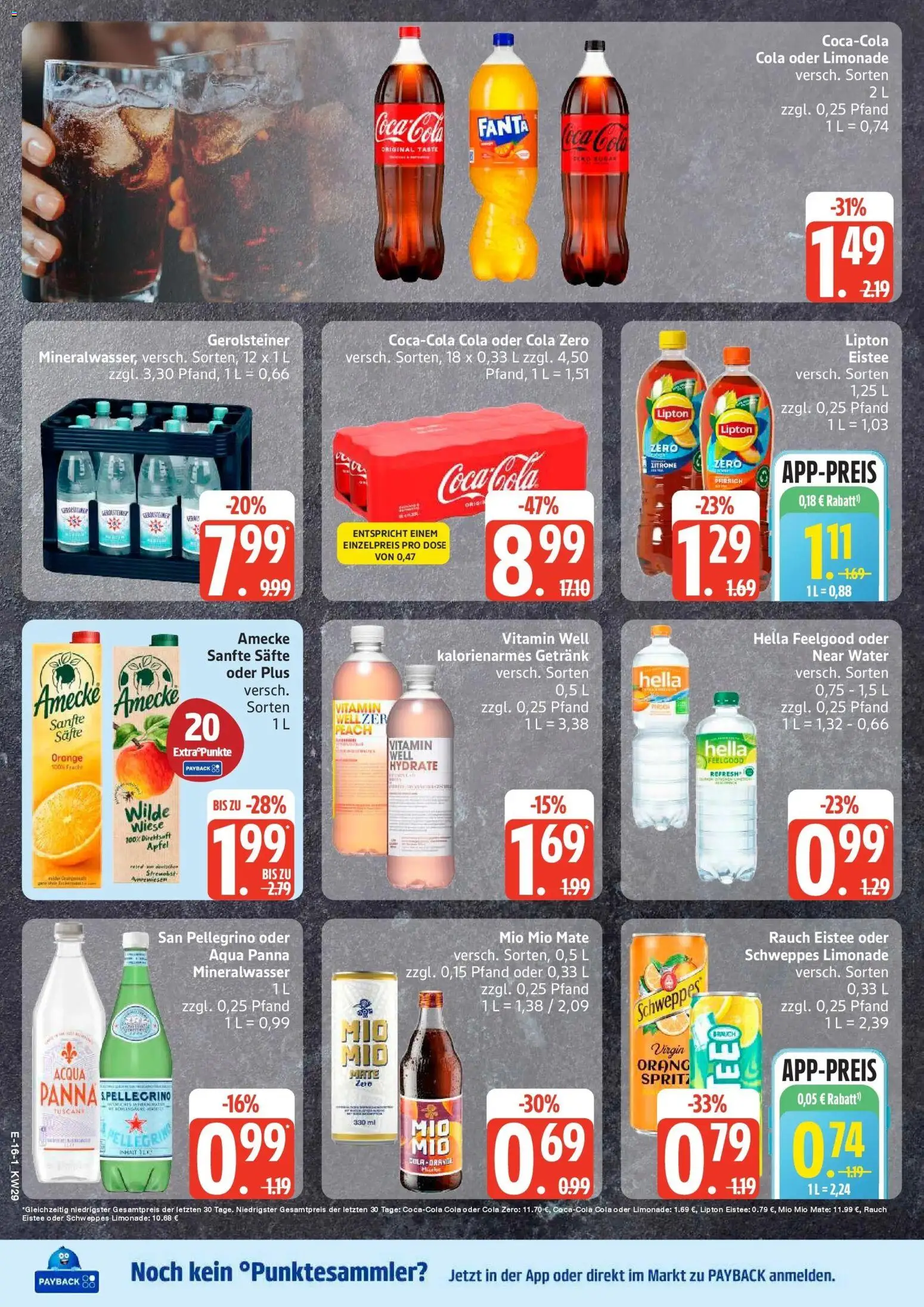 Edeka Prospekt Mölln – gültig ab 13.07.2026 | Seite: 20 | Produkte: Limonade, Mineralwasser, Hella, Gerolsteiner