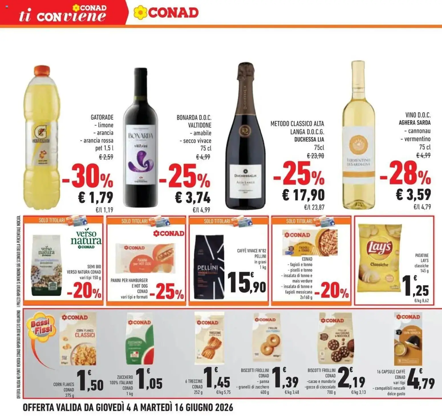 Volantino Conad del 03.06.2026 | Pagina: 32 | Prodotti: Caffè, Limone, Nocciole, Frollini