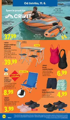 Lidl katalog akcije – veljaven od 11.06.2026 | Stran: 36 | Izdelki: Prevleka, Miza, Hlace, Kopalke