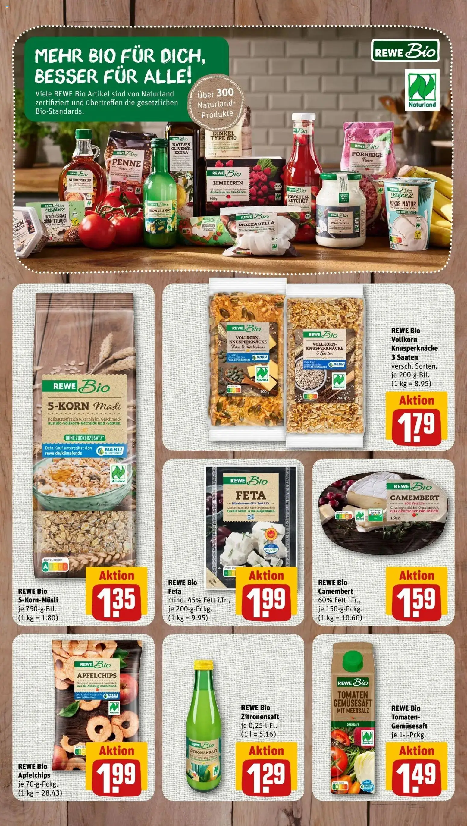 Rewe Prospekt Nordstrand – gültig ab 13.07.2026 | Seite: 7 | Produkte: Musli, Feta, Mozzarella, Tomaten