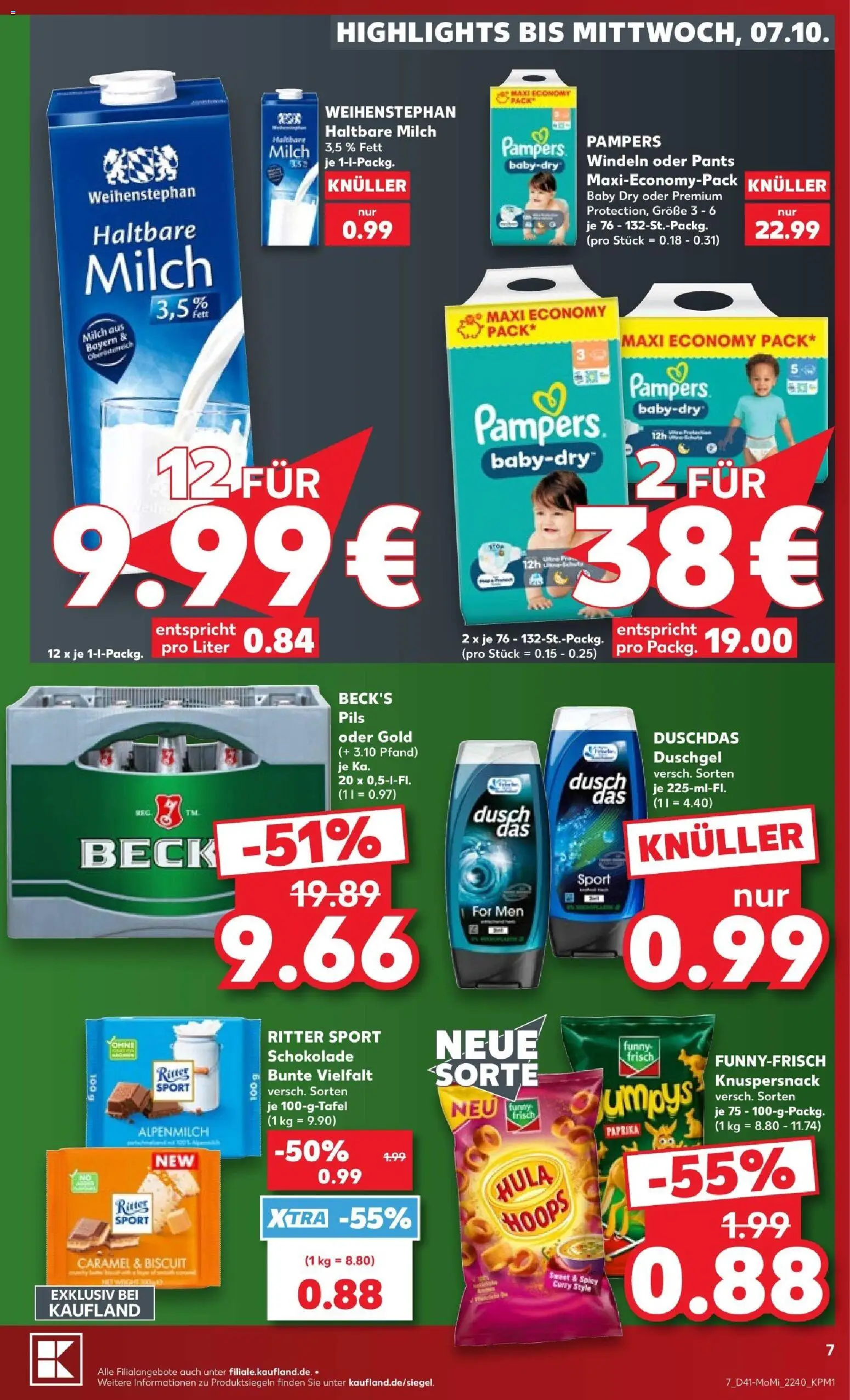 Kaufland Prospekt Stuttgart – gültig ab 05.10.2026 | Seite: 7 | Produkte: Schokolade, Rum, Sahne
