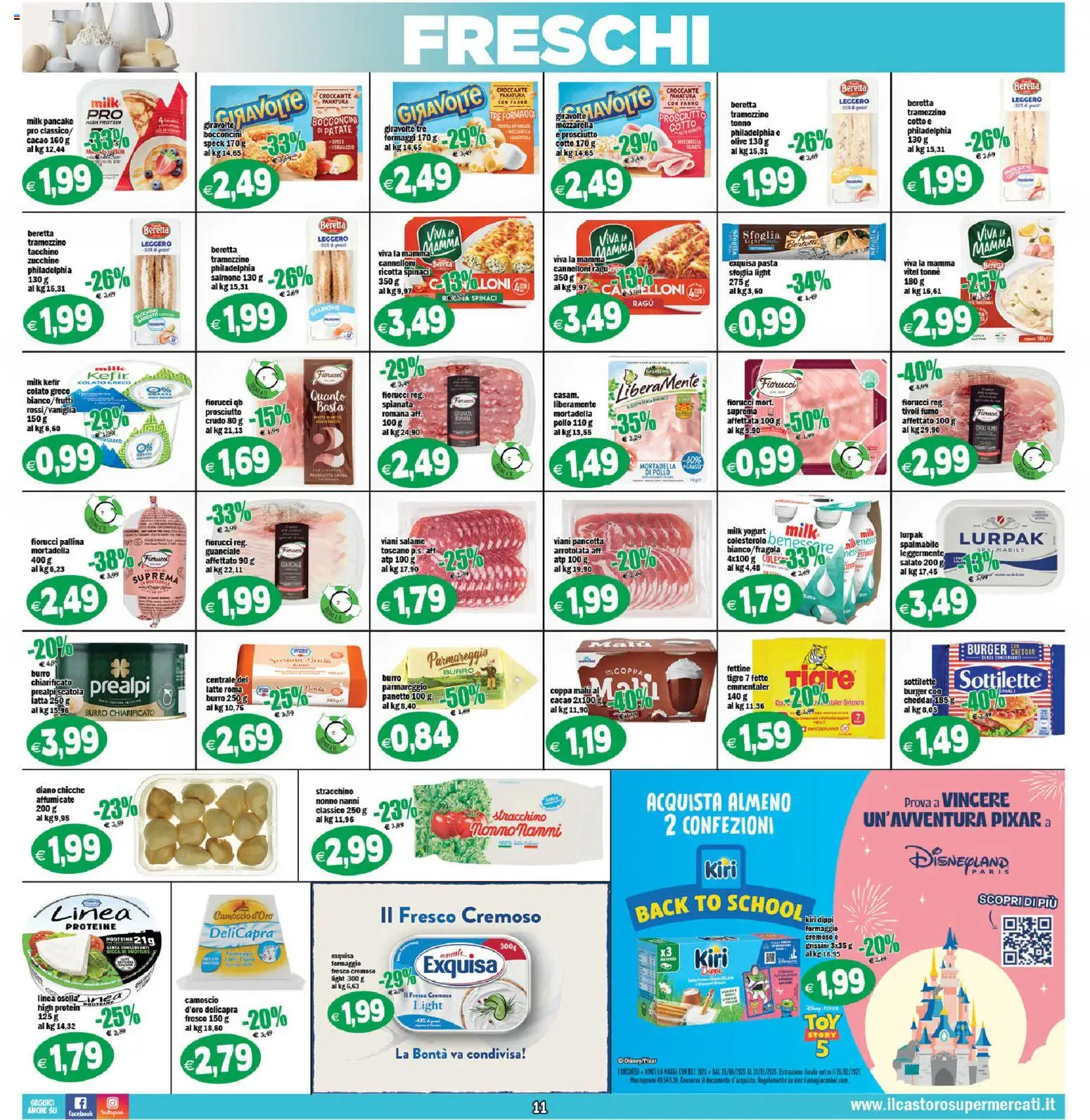 Volantino Il Castoro del 23/09/2026 | Pagina: 11 | Prodotti: Patate, Prosciutto, Stracchino, Zucchine