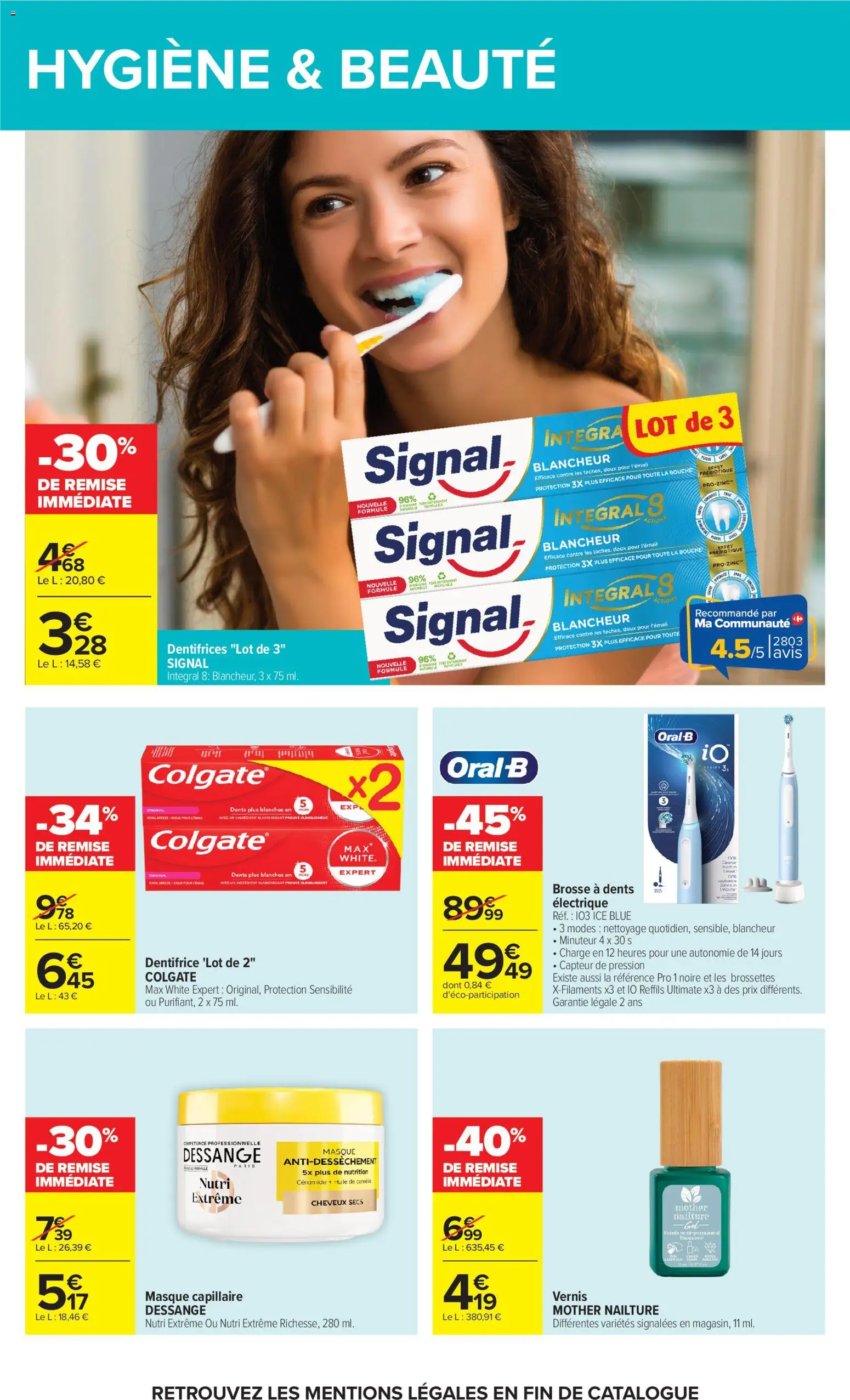 {H1} | Page: 46 | Produits: Oral-b, Brosse à dents électrique, Masque capillaire, Brosse