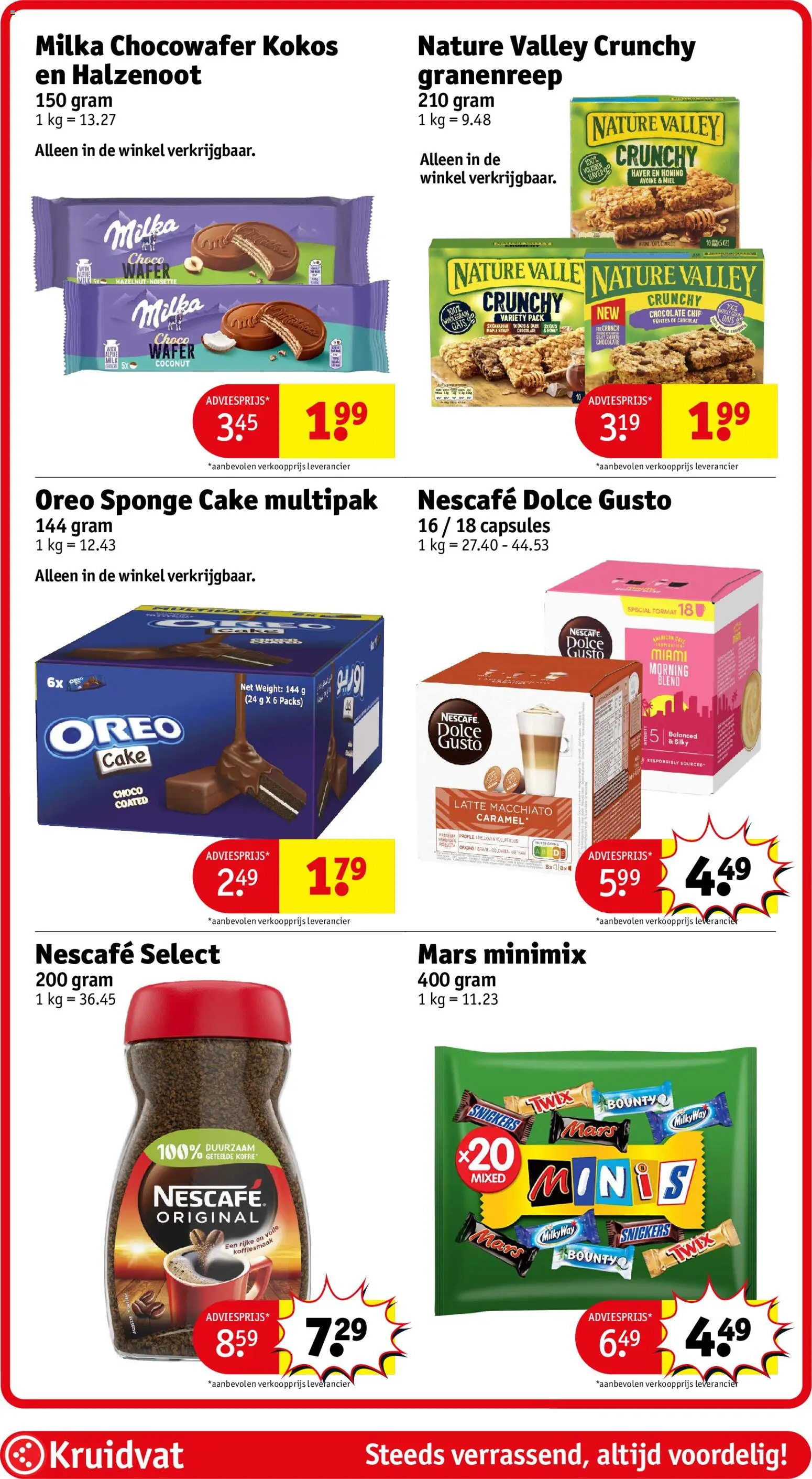 {H1} | Pagina: 58 | Producten: Twix, Snickers, Cake, Nescafe