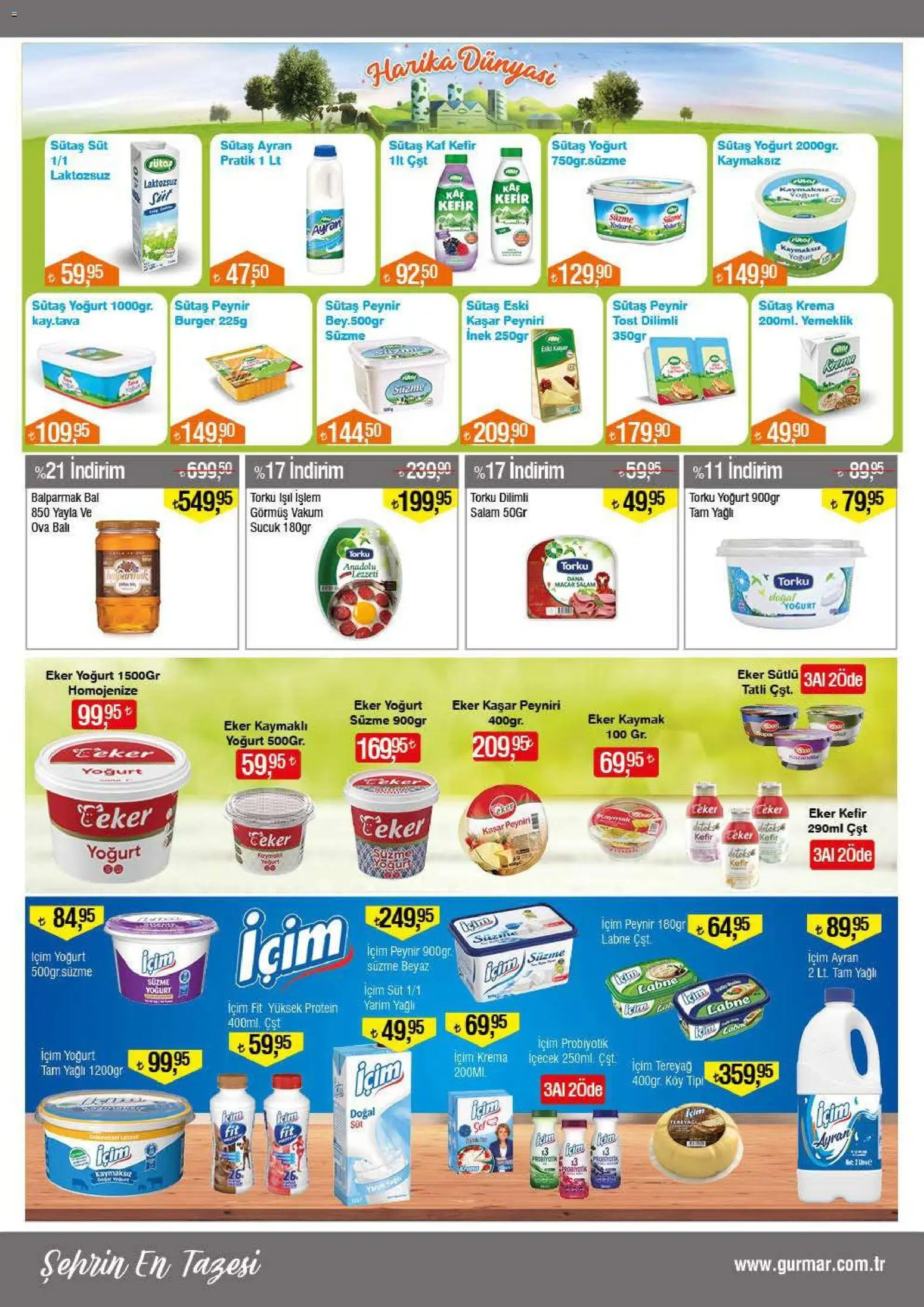 Gürmar Katalog - 01 Ağustos 2026 tarihinden itibaren geçerlidir | Sayfa: 14 | Ürünler: Kefir, Süt, Peynir, Sucuk