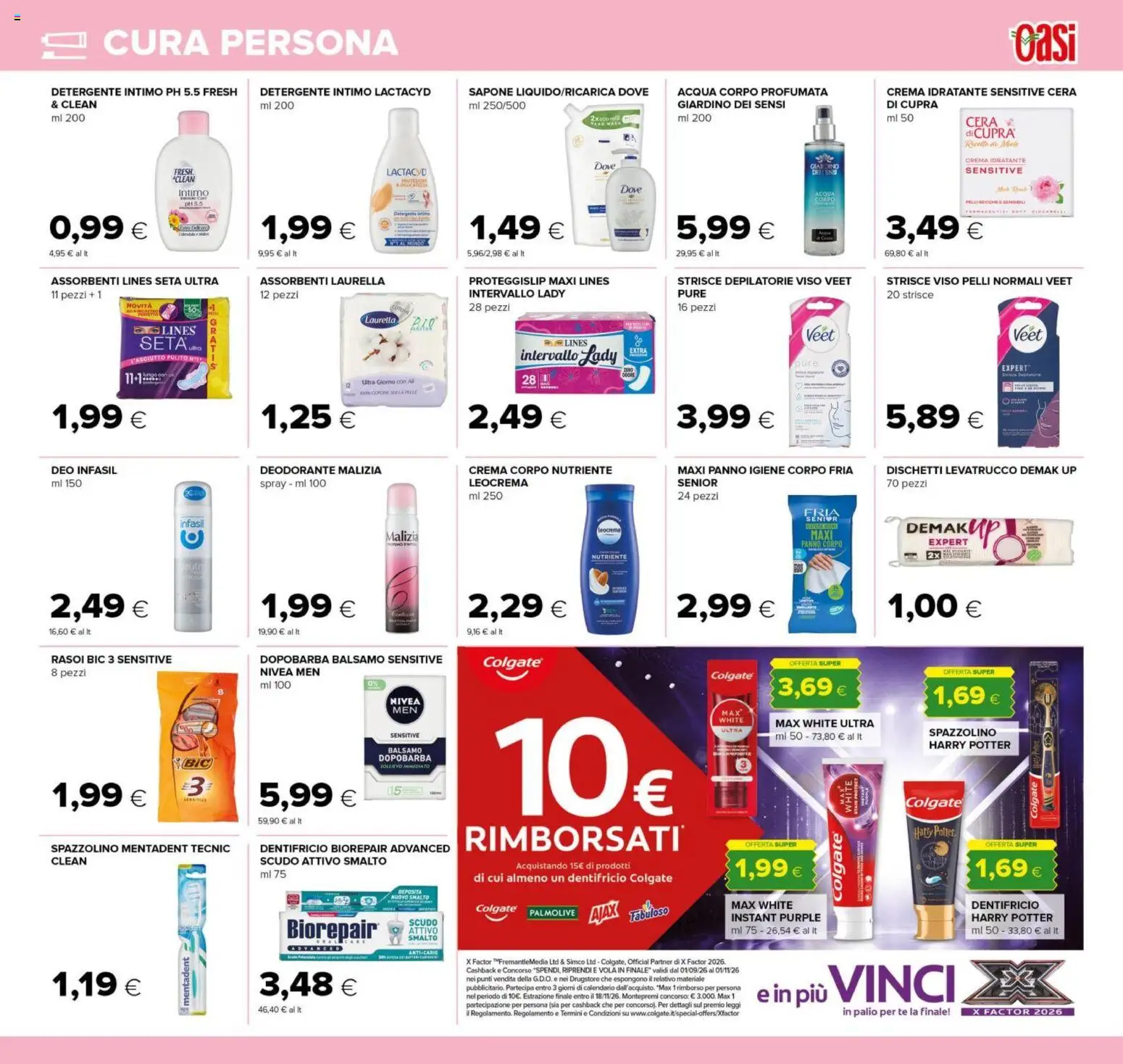 Volantino Oasi del 14/09/2026 | Pagina: 25 | Prodotti: Deodorante, Detergente intimo, Tè, Assorbenti