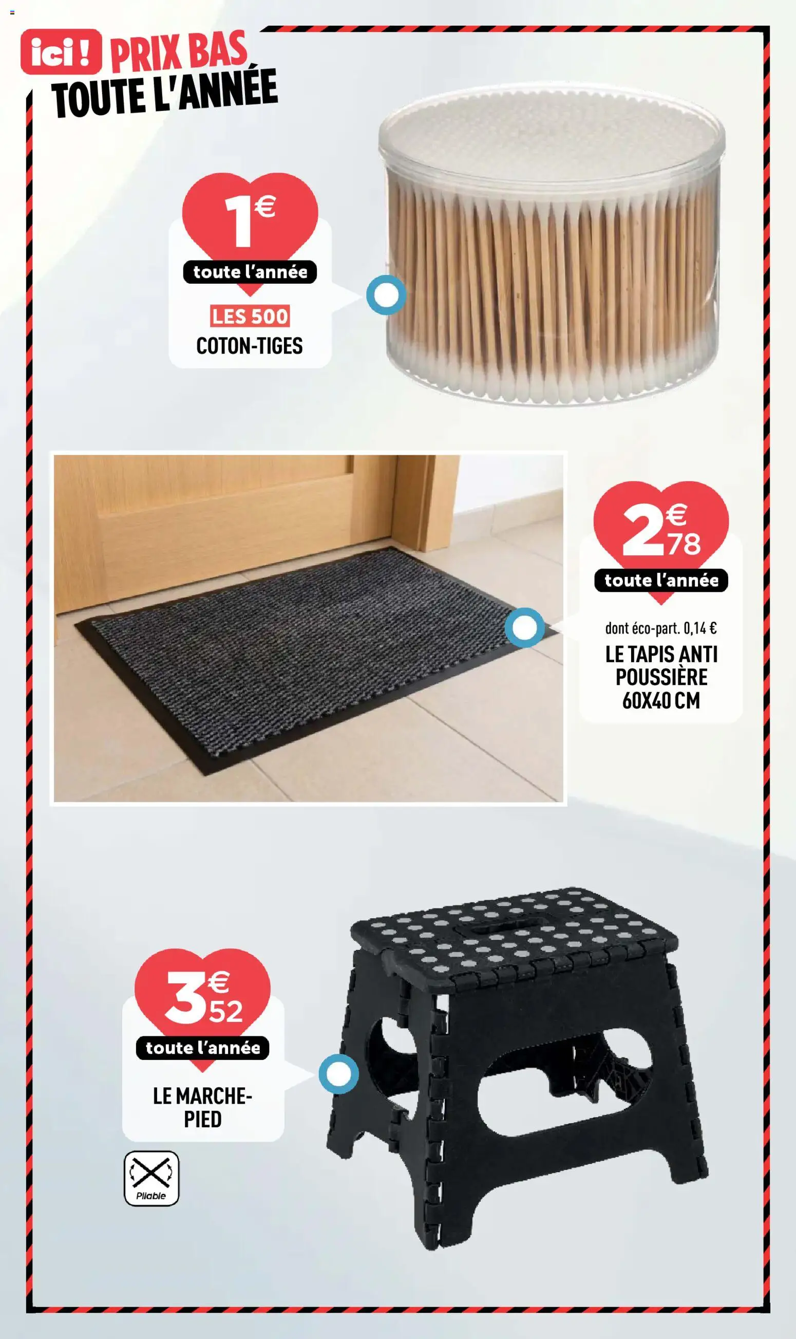 {H1} | Page: 15 | Produits: Le marche pied, Tapis