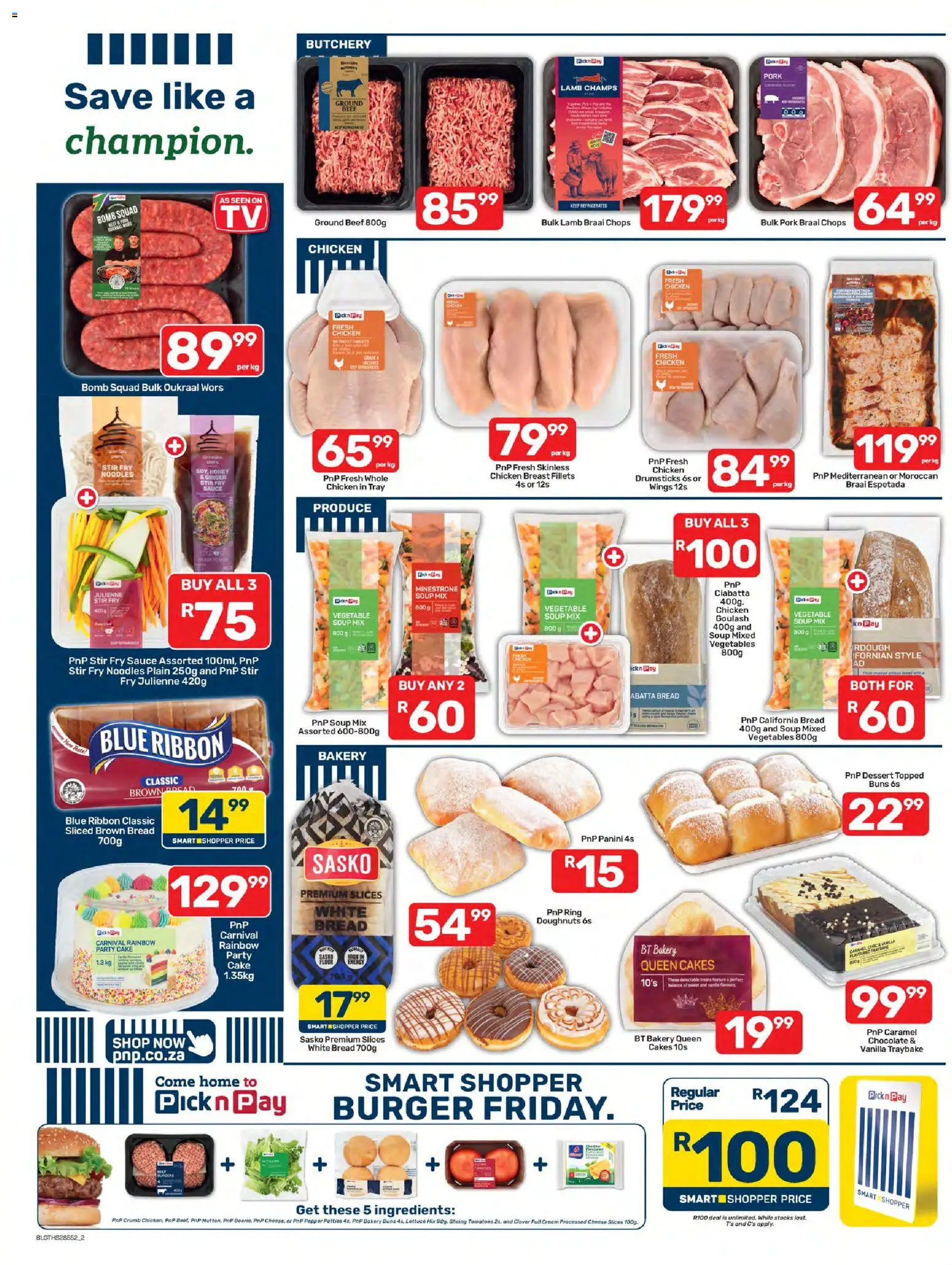 New Pick n Pay catalogue – valid from 07/08/2026 | Page: 2 | Products: Buns, Noodles, Cream, Sauce