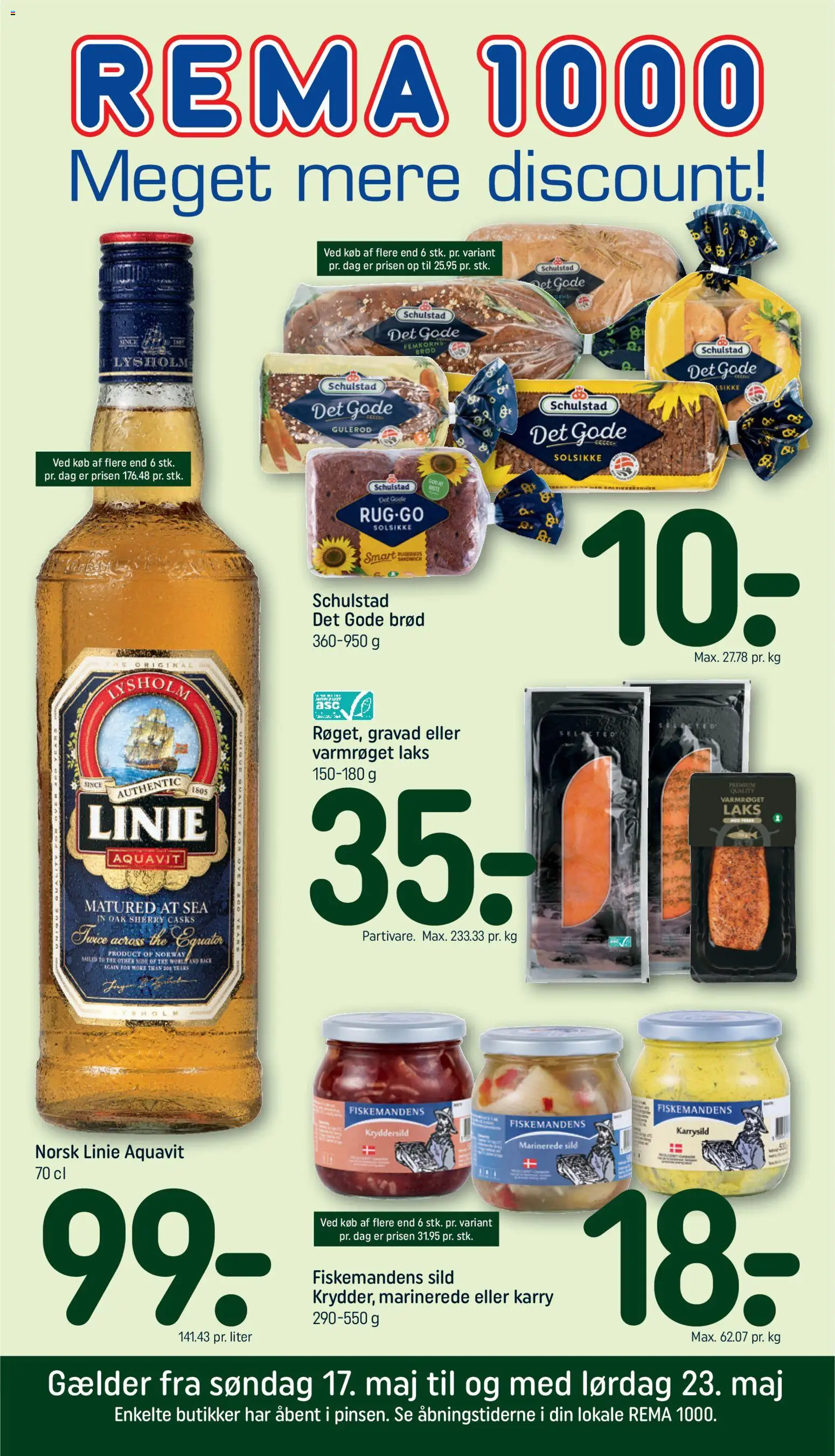 Rema 1000 tilbudsavis – gyldig fra 17.05.2026 | Side: 1 | Produkter: Karry, Brød, Gulerod, Sild
