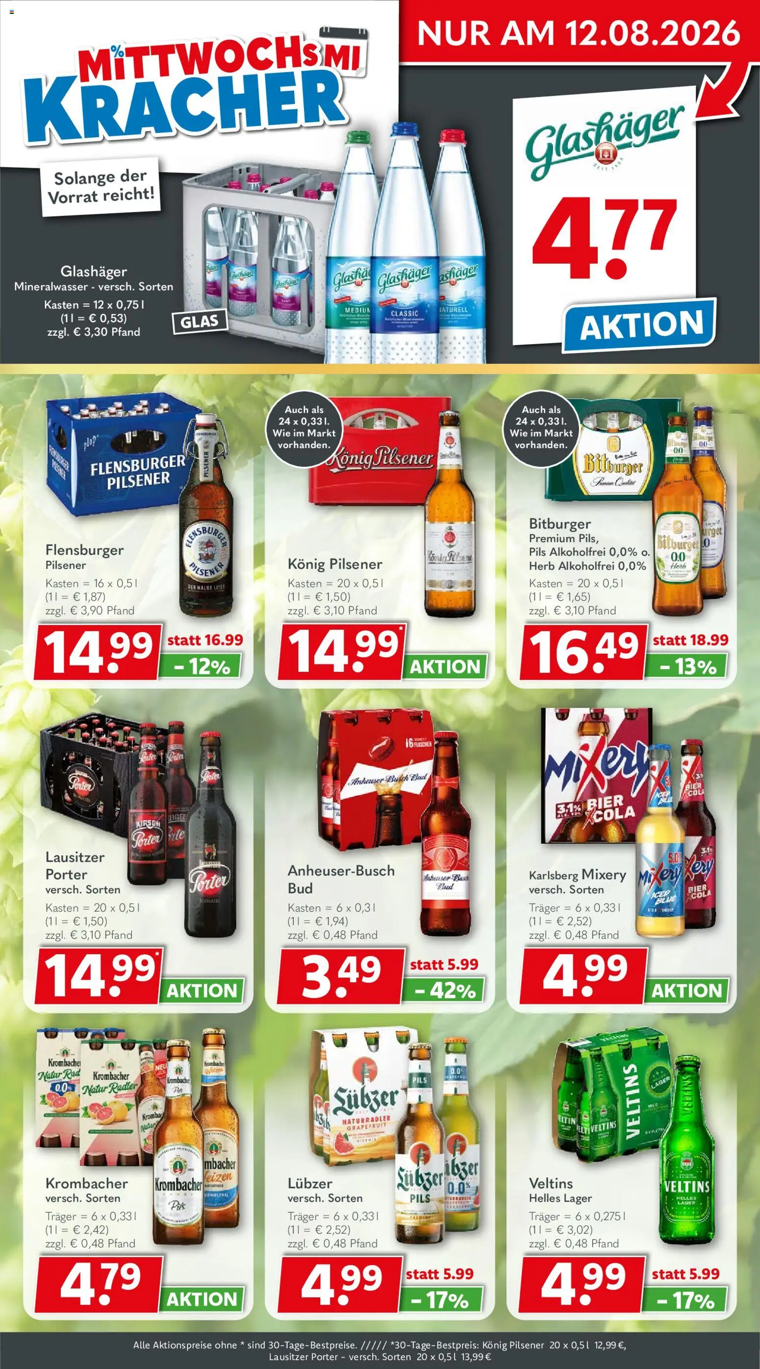 Getränkeland Prospekt – gültig ab 03.08.2026 | Seite: 3 | Produkte: Pils, Flensburger, Radler, Lubzer