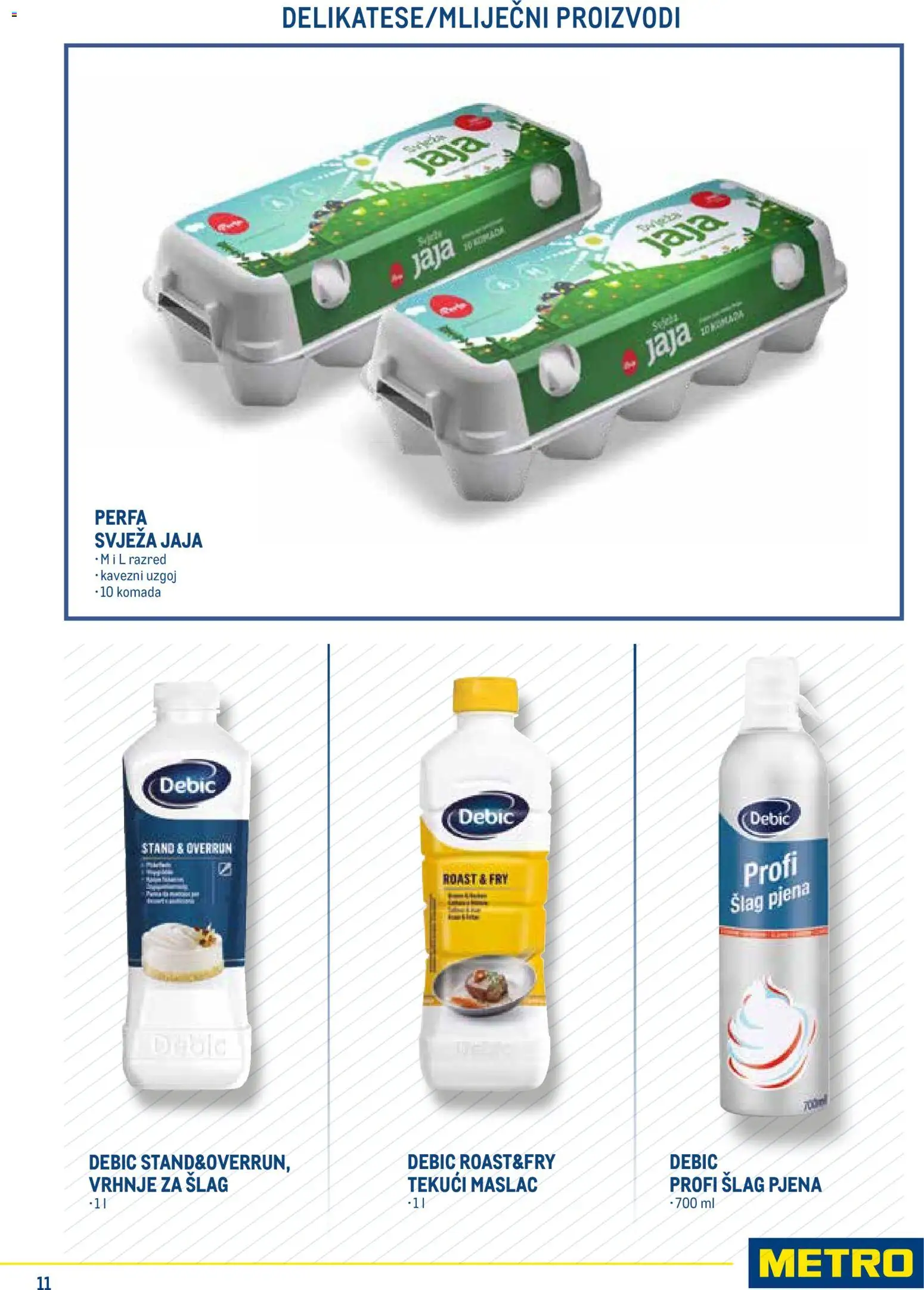 Metro katalog | vrijedi od 03.06.2026 | Stranica: 11 | Proizvodi: Vrhnje za šlag, Maslac, Jaja, Šlag