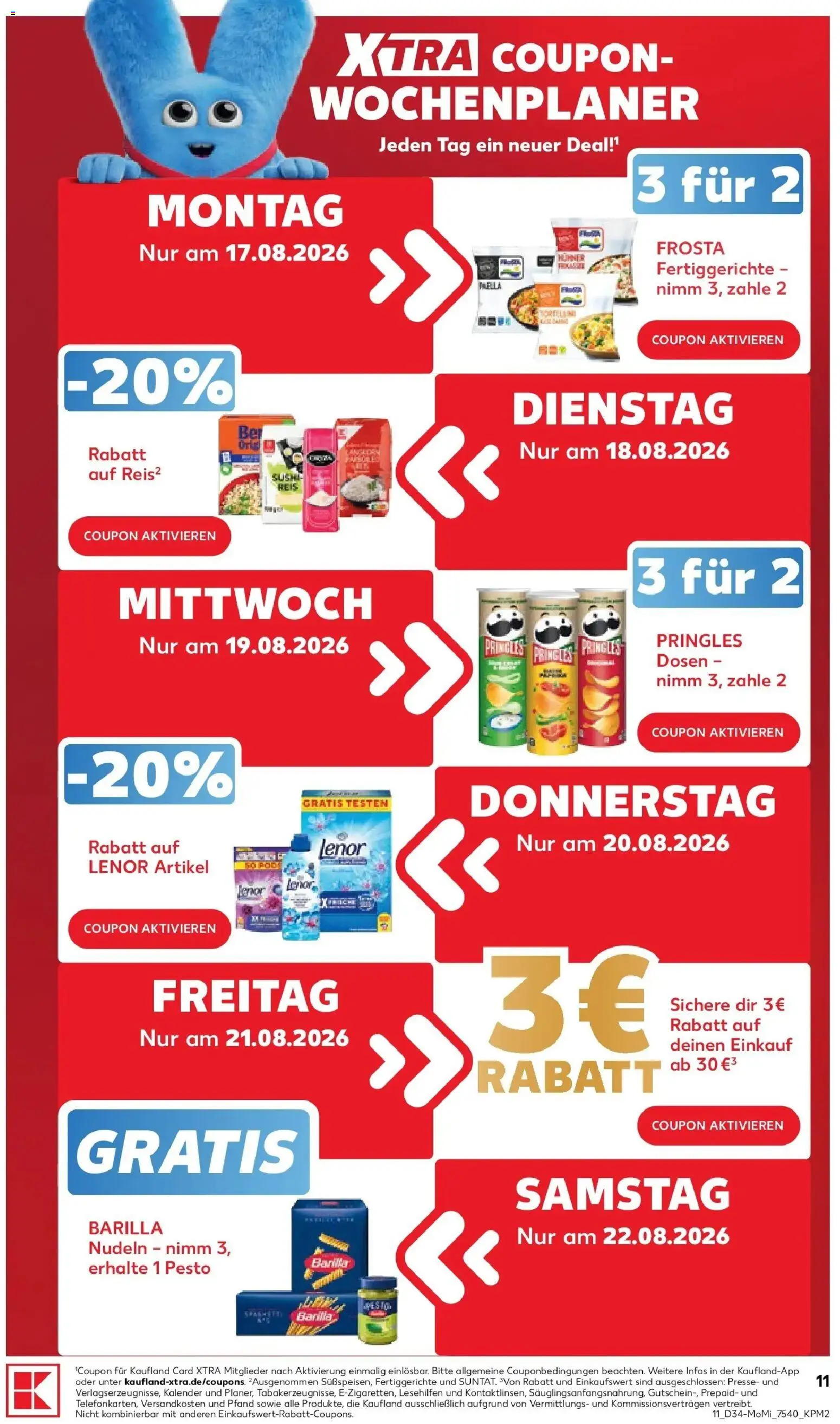Prospekt Kaufland ab 17.08.2026 » Angebote Online zum Blättern | Seite: 11 | Produkte: Presse, Frosta, Fertiggerichte, Pringles