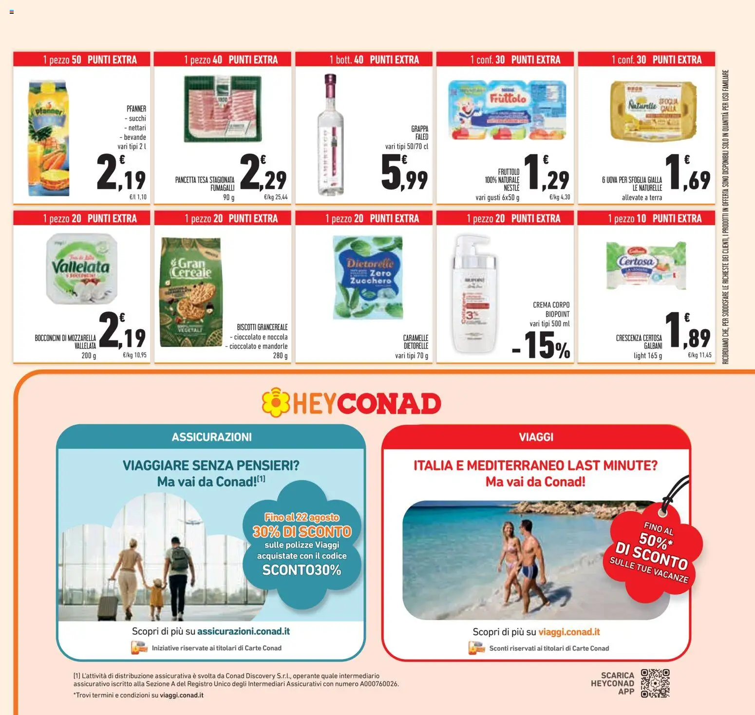 Volantino Conad del 15/07/2026 | Pagina: 39 | Prodotti: Uova, Pancetta, Mozzarella, Crescenza