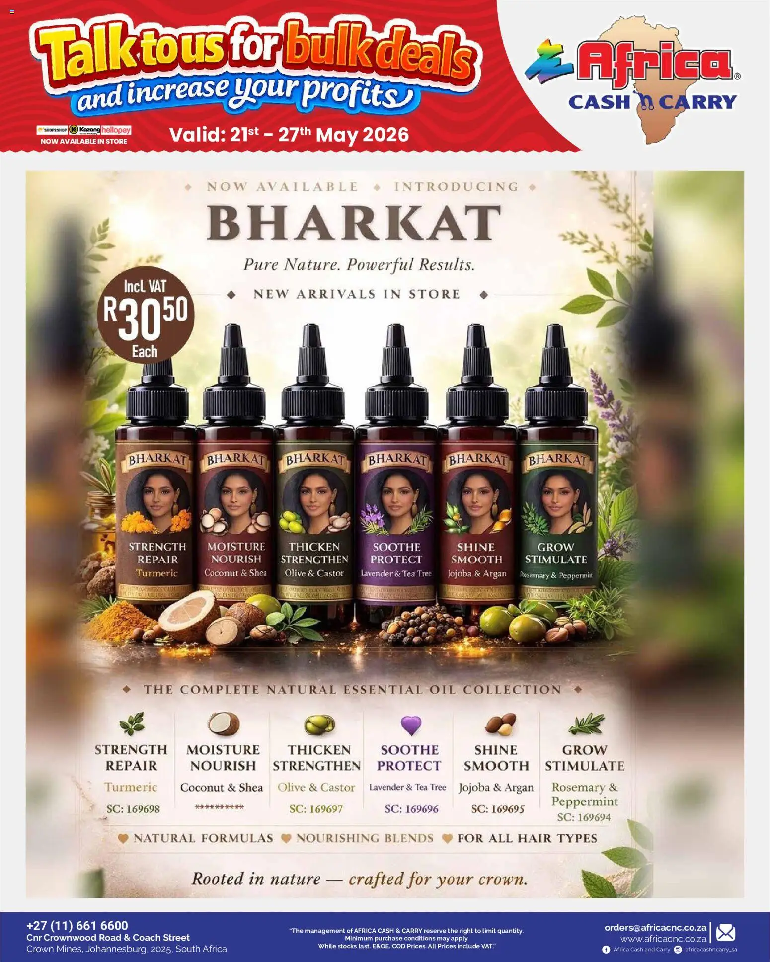 New Africa Cash & Carry catalogue – valid from 21.05.2026 | Page: 49 | Products: Oil, Tea