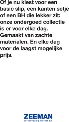 Zeeman folder - Voorbeeld van een folder van Zeeman, geldig van 13/06/2026 | Pagina: 2 | Producten: Ondergoed, Kan, Bh