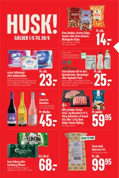 Min Købmand - Tilbudsavis uge 24 gyldig fra 05.06.2026 | Side: 4 | Produkter: Koteletter, Chips, Peanuts, Søm