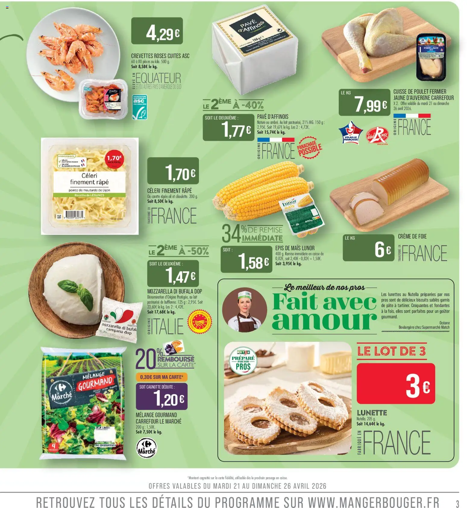 {H1} | Page: 3 | Produits: Ail, Nutella, Carotte, Lunettes