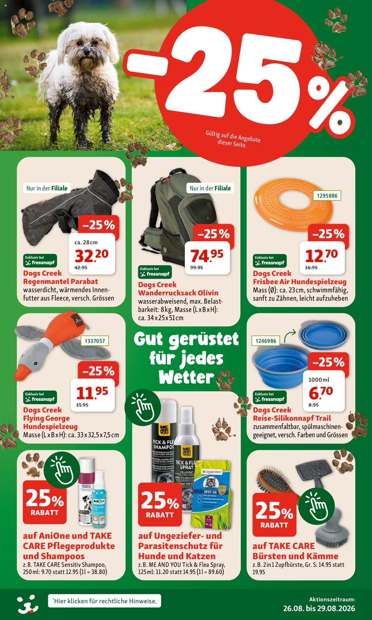 Fressnapf aktionen – gültig ab 26.08.2026 | Seite: 2 | Produkte: Wanderrucksack