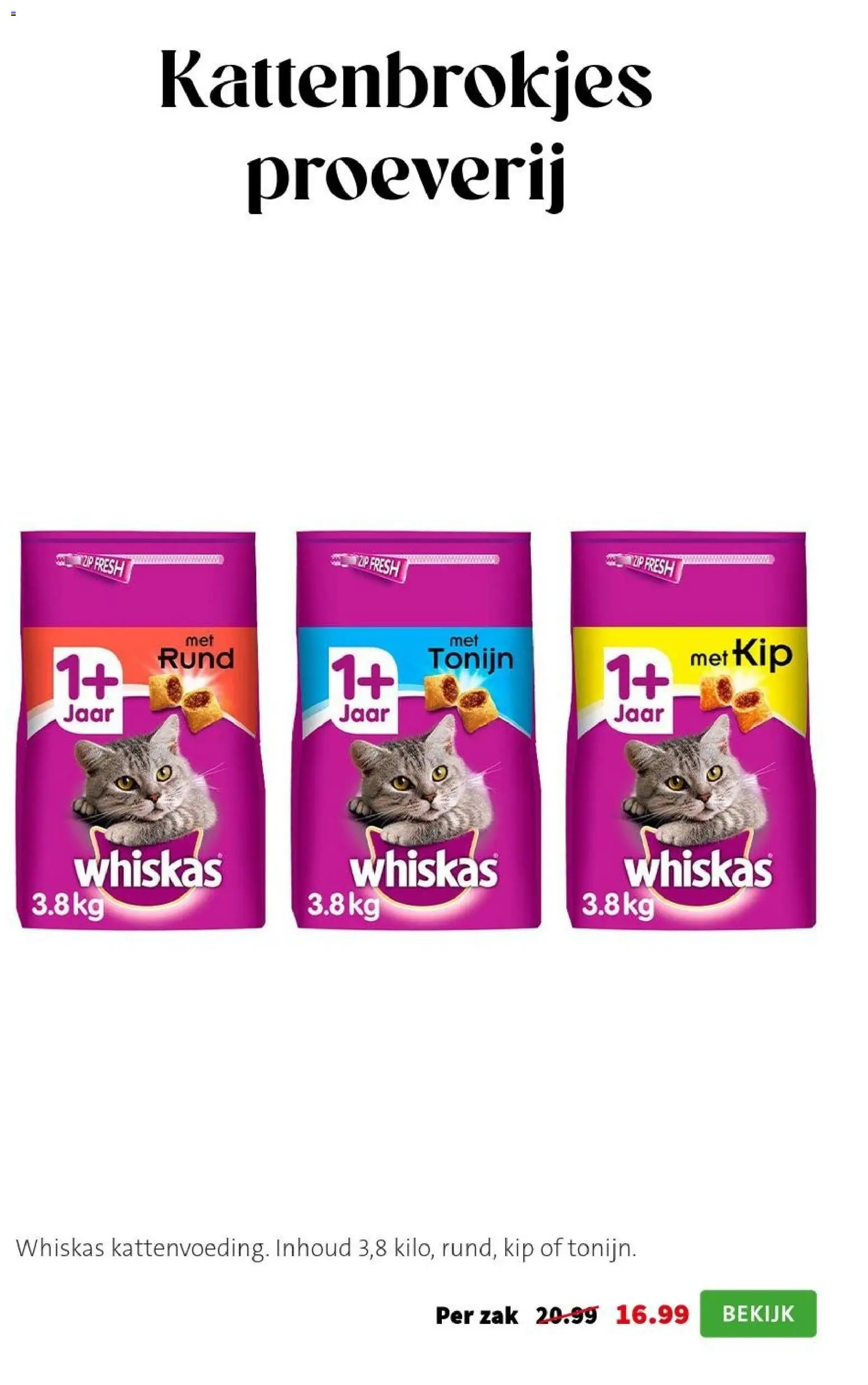 {H1} | Pagina: 11 | Producten: Tonijn, Zak, Kattenbrokjes, Kip