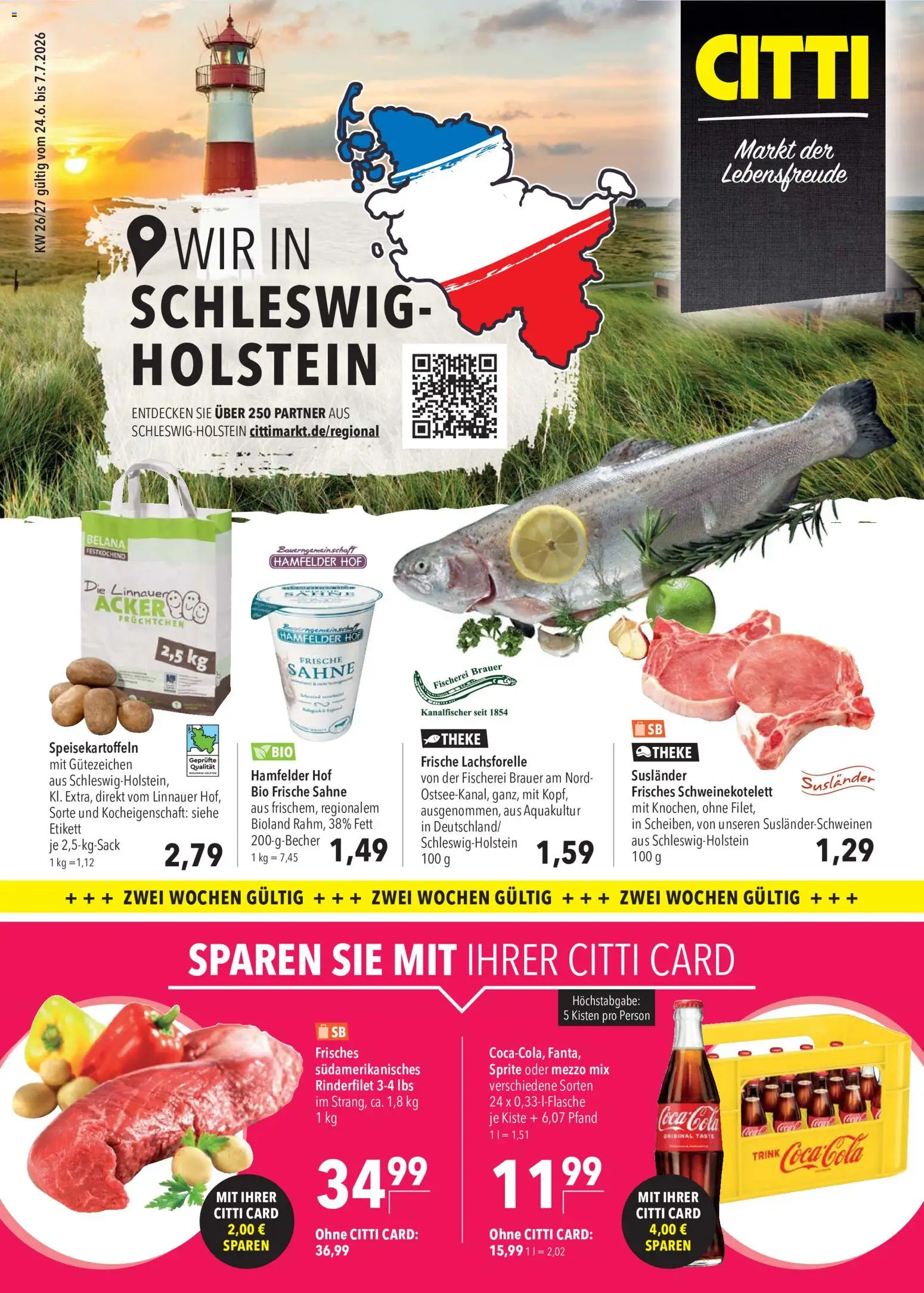 CITTI Markt Prospekt – gültig ab 24.06.2026 | Seite: 1 | Produkte: Mezzo mix, Coca cola, Theke, Oder mezzo mix