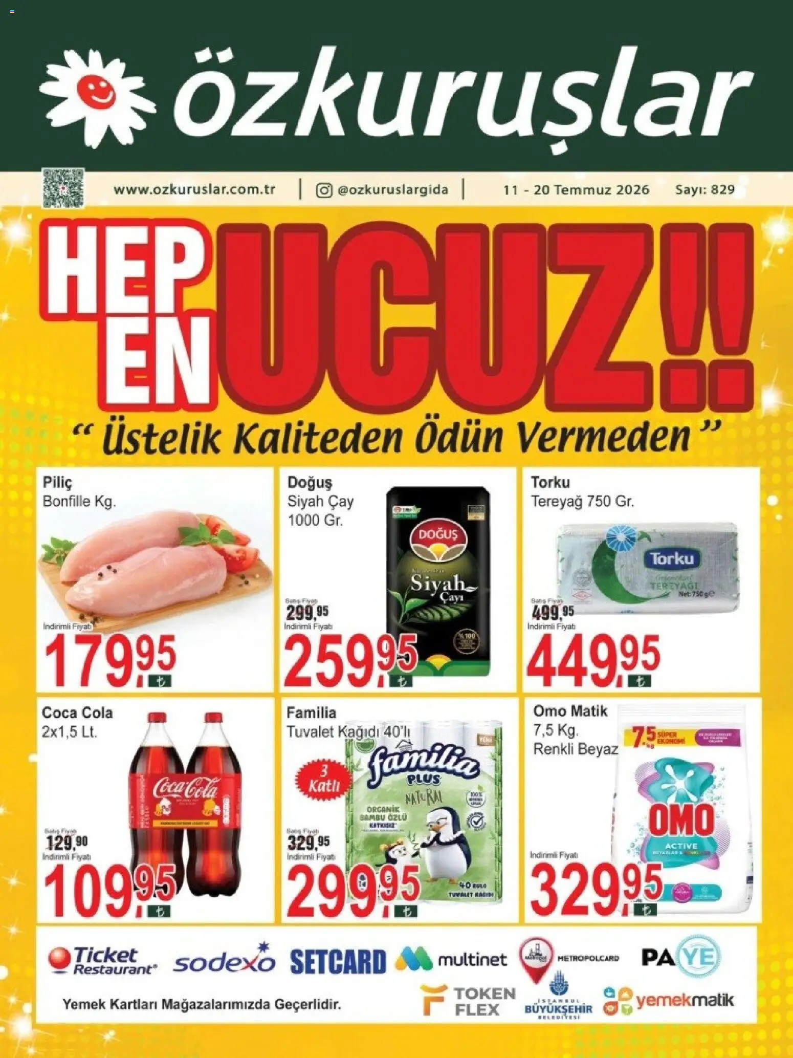 Özkuruşlar Katalog - 11 Temmuz 2026 tarihinden itibaren geçerlidir | Sayfa: 1 | Ürünler: Tuvalet, Tereyağı, Piliç, Tuvalet kağıdı