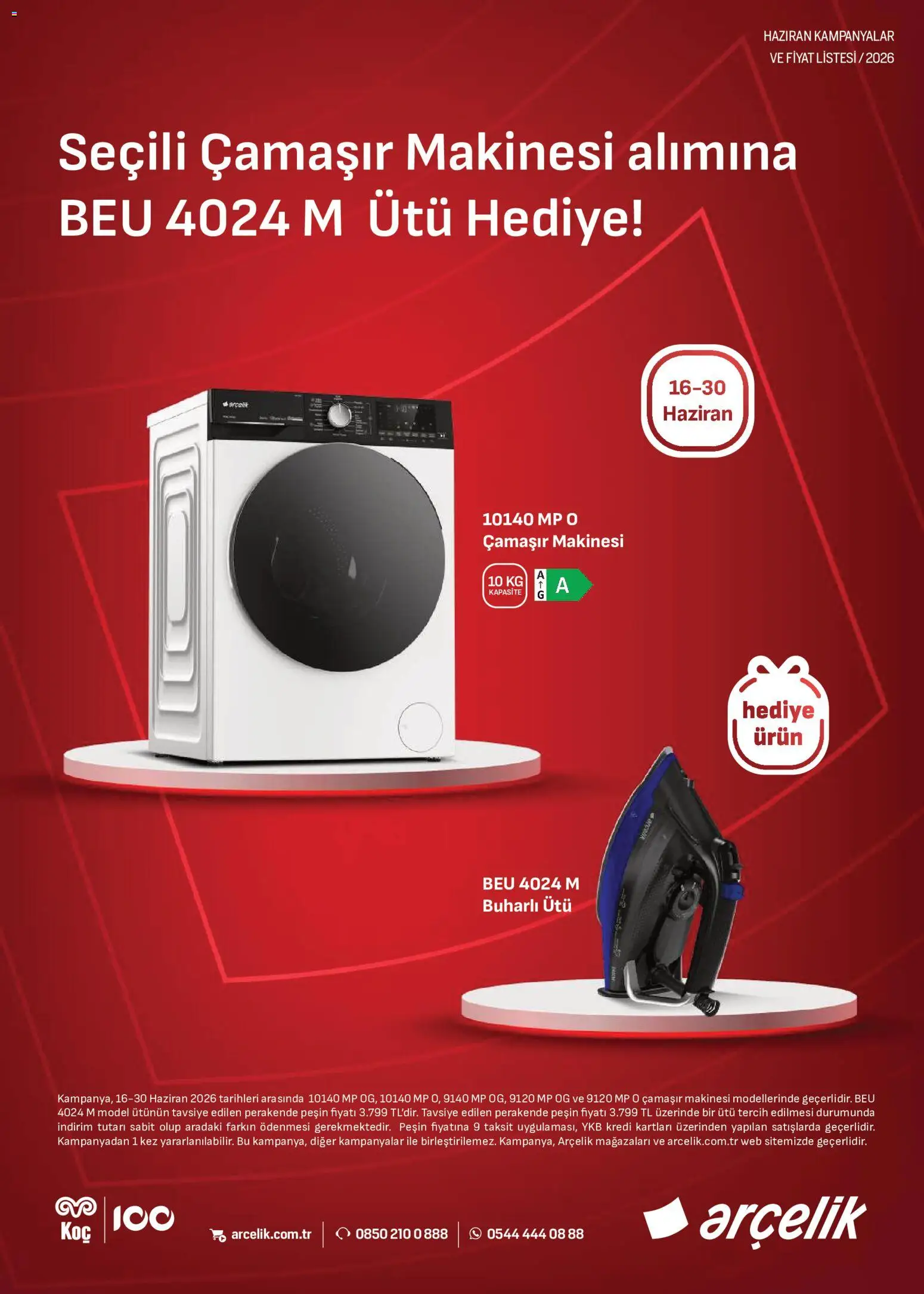 Arçelik Katalog - 16.06.2026 tarihinden itibaren geçerlidir | Sayfa: 3 | Ürünler: Çamaşır makinesi, Ütü