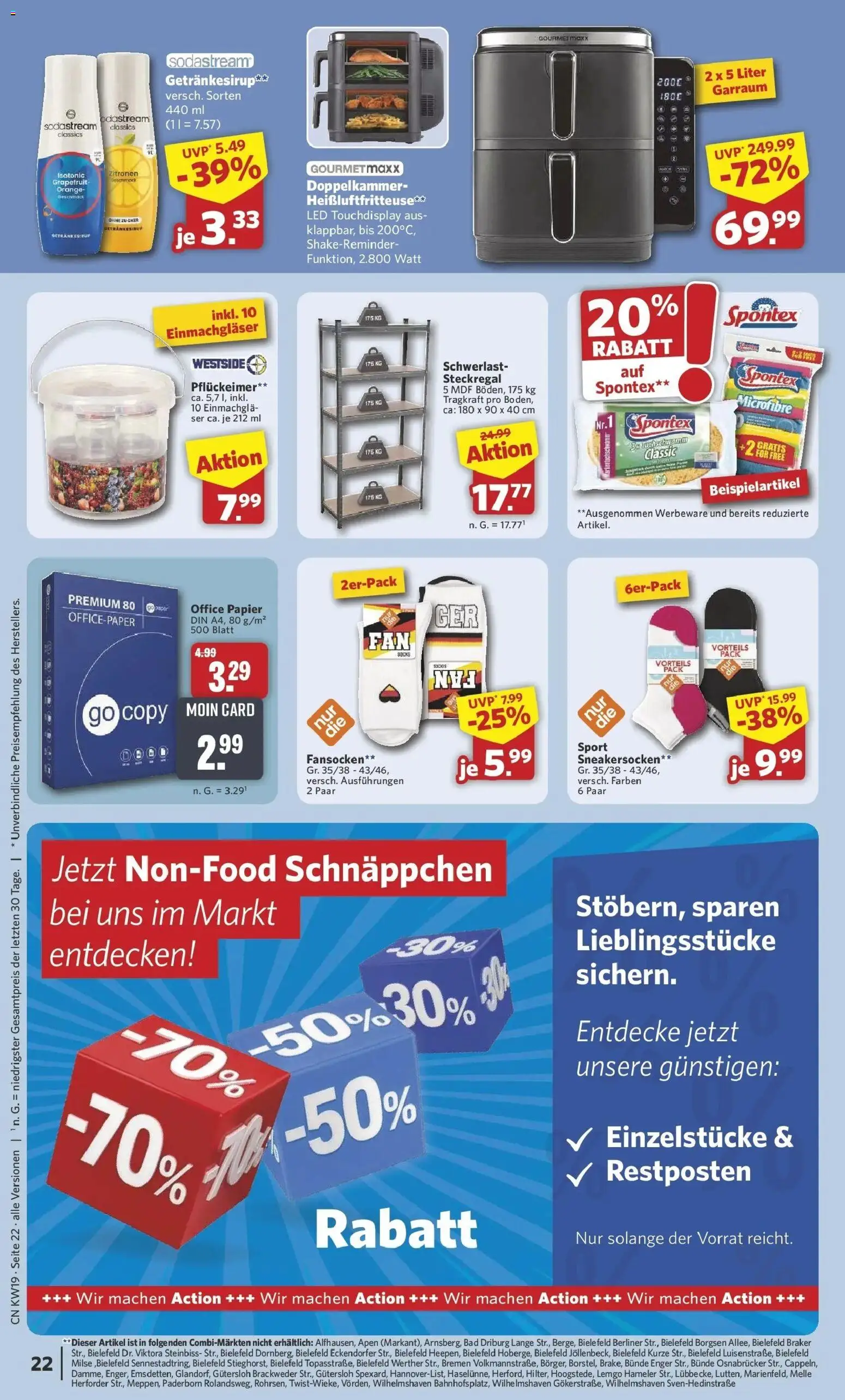 Combi Unsere Wochenangebote – gültig ab 04.05.2026 | Seite: 22 | Produkte: Berliner, Bad, Heißluftfritteuse, Sodastream