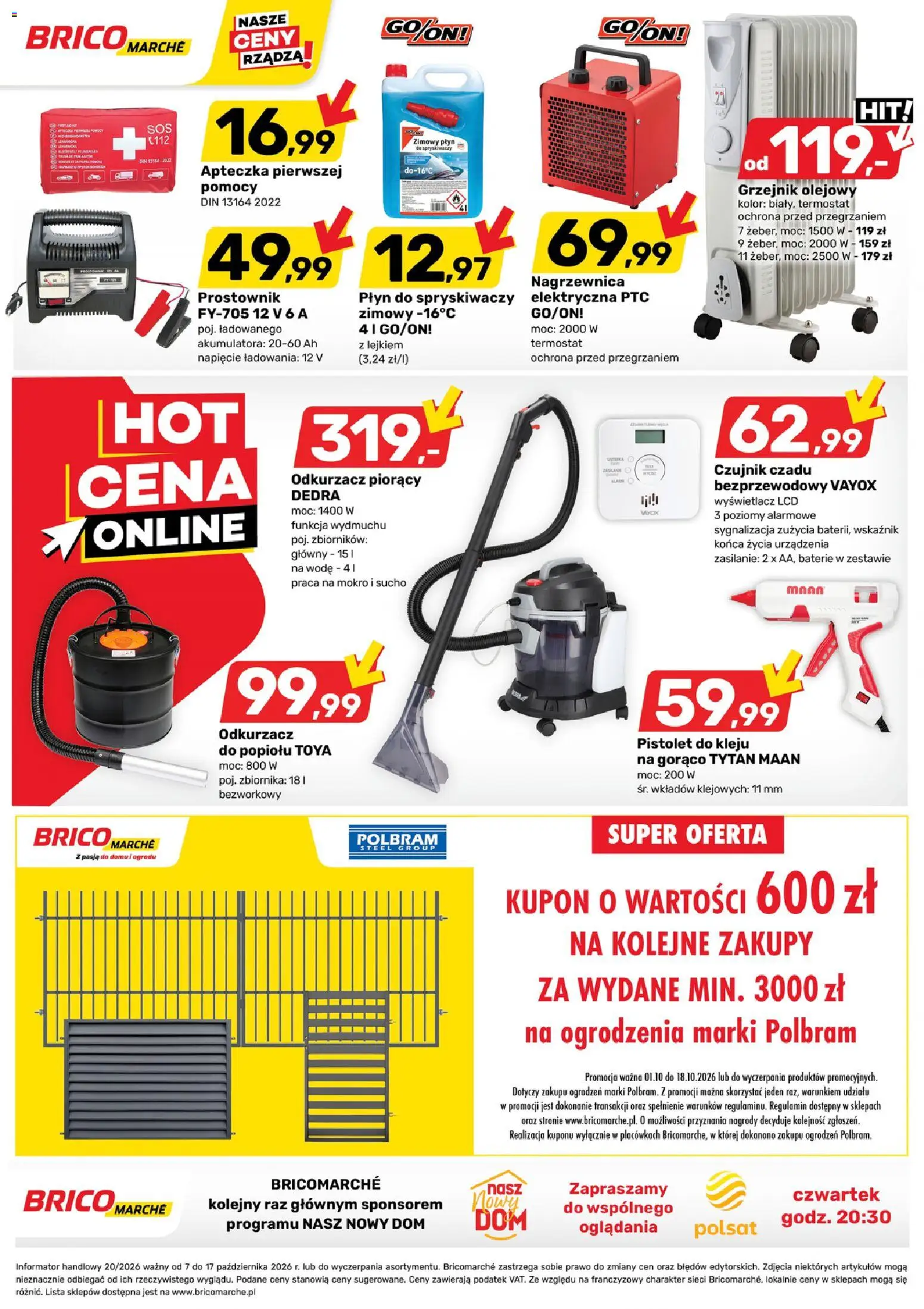 Brico Marché gazetka od 07.10.2026 | Strona: 13 | Produkty: Odkurzacz do popiołu, Baterie, Płyn do spryskiwaczy, Prostownik