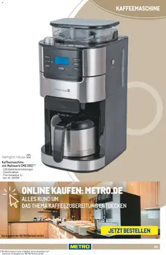 Metro Non Food Sortiment ab 15.06.2026 gültig | Seite: 161 | Produkte: Kaffeemaschine