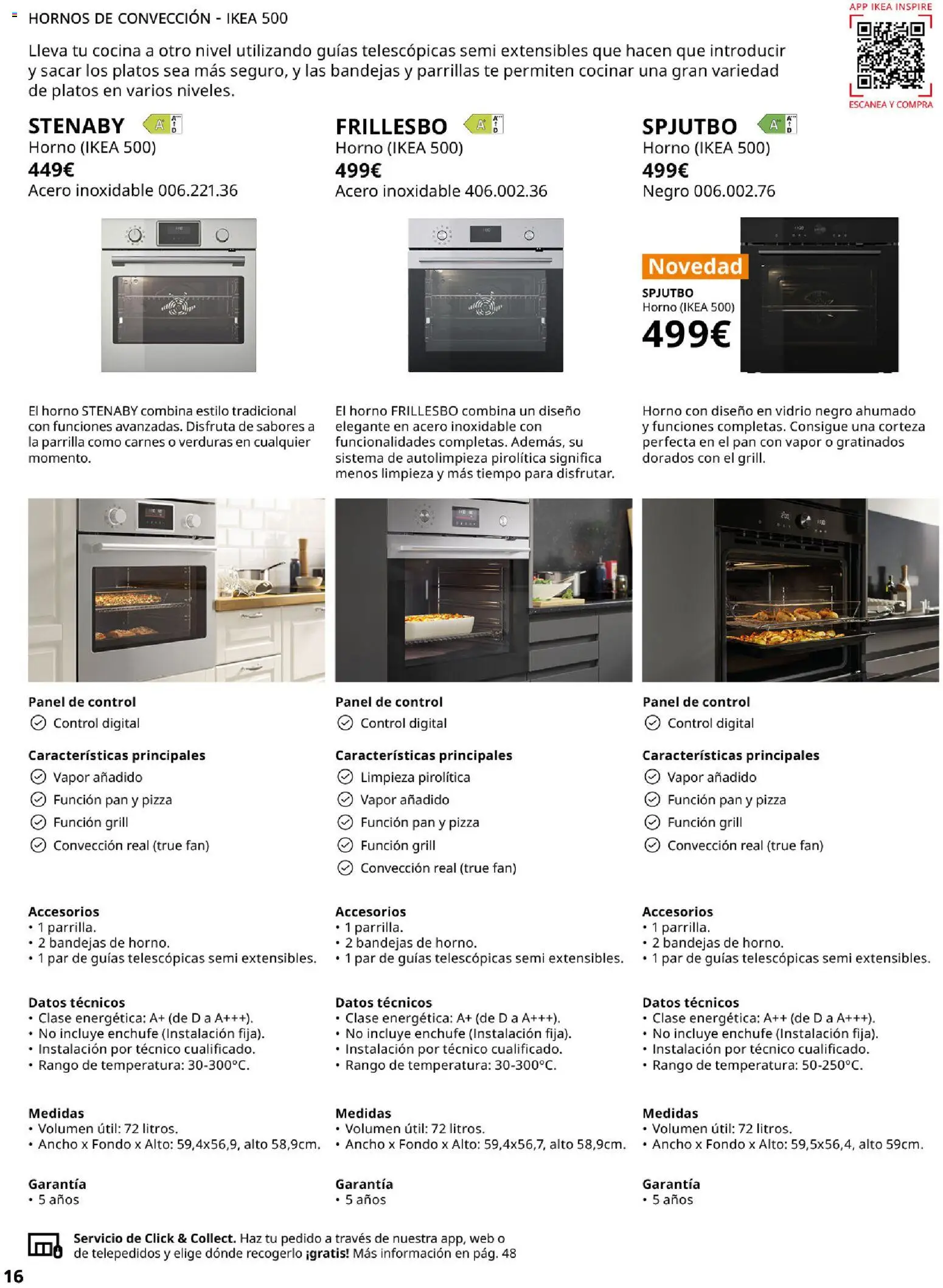 Catálogo IKEA Electrodomésticos │ válido desde el 07.05.2026 | Página: 16 | Productos: El horno, Pan, Té, Horno