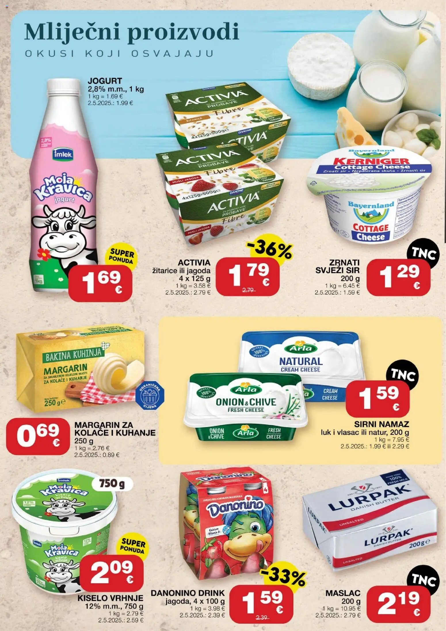 Stanić Diskont katalog | vrijedi od 23.07.2026 | Stranica: 4 | Proizvodi: Margarin, Kiselo vrhnje, Luk, Kuhinja