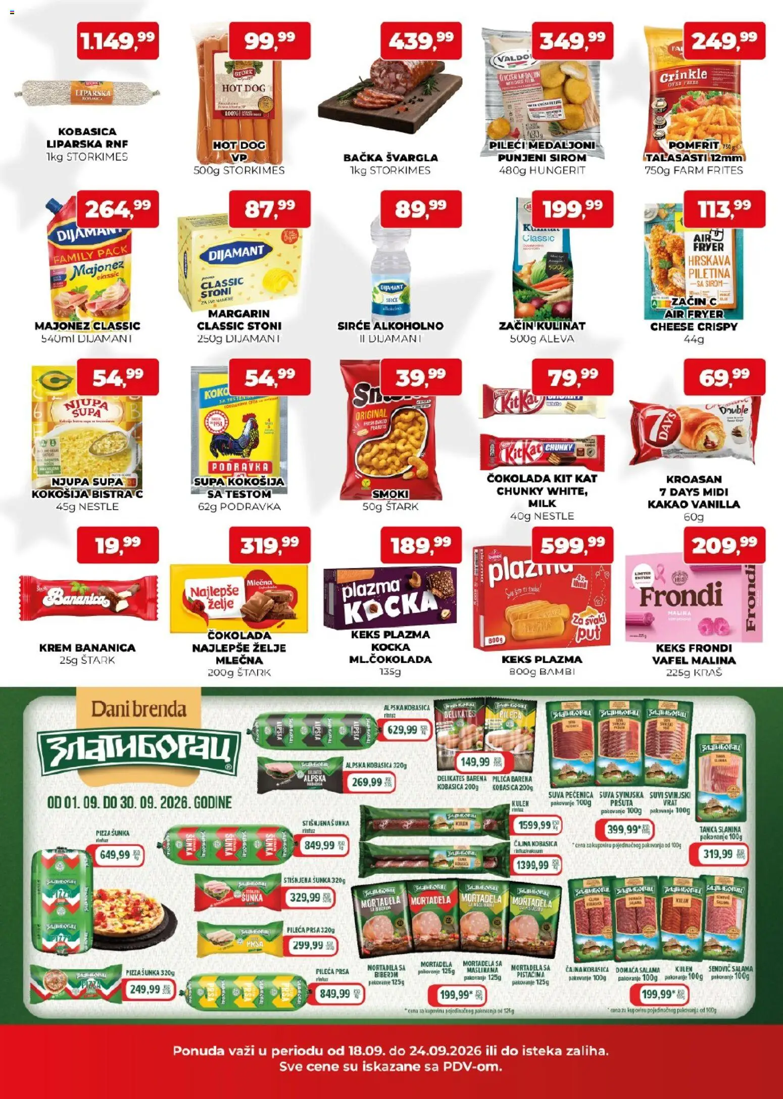 Plus Cash & Carry katalog - važi od 18.09.2026 | Strana: 2 | Proizvode: Kakao, Podravka, Margarin, Piletina