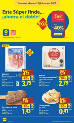 Vista previa JAMÓN SERRANO RESERVA, Formato ahorro 300 g. 13 meses de curación. En lonchas. válido desde el 22/06/2026 | Página: 20