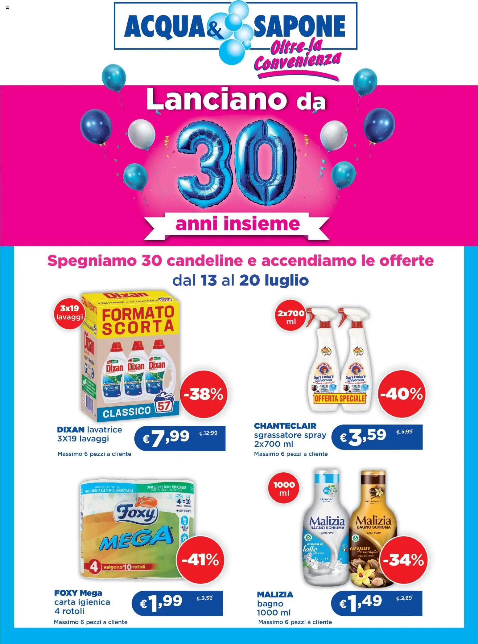 Acqua e Sapone volantino 30 Anni Insieme dal 13/07/2026 anteprima > nuovo offerte!⏳ catalogue cover